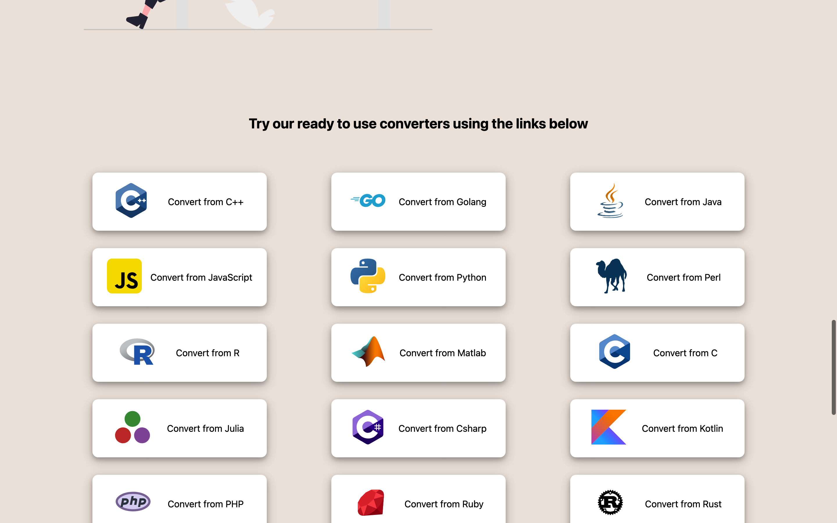Screenshot of CodeConvert AI