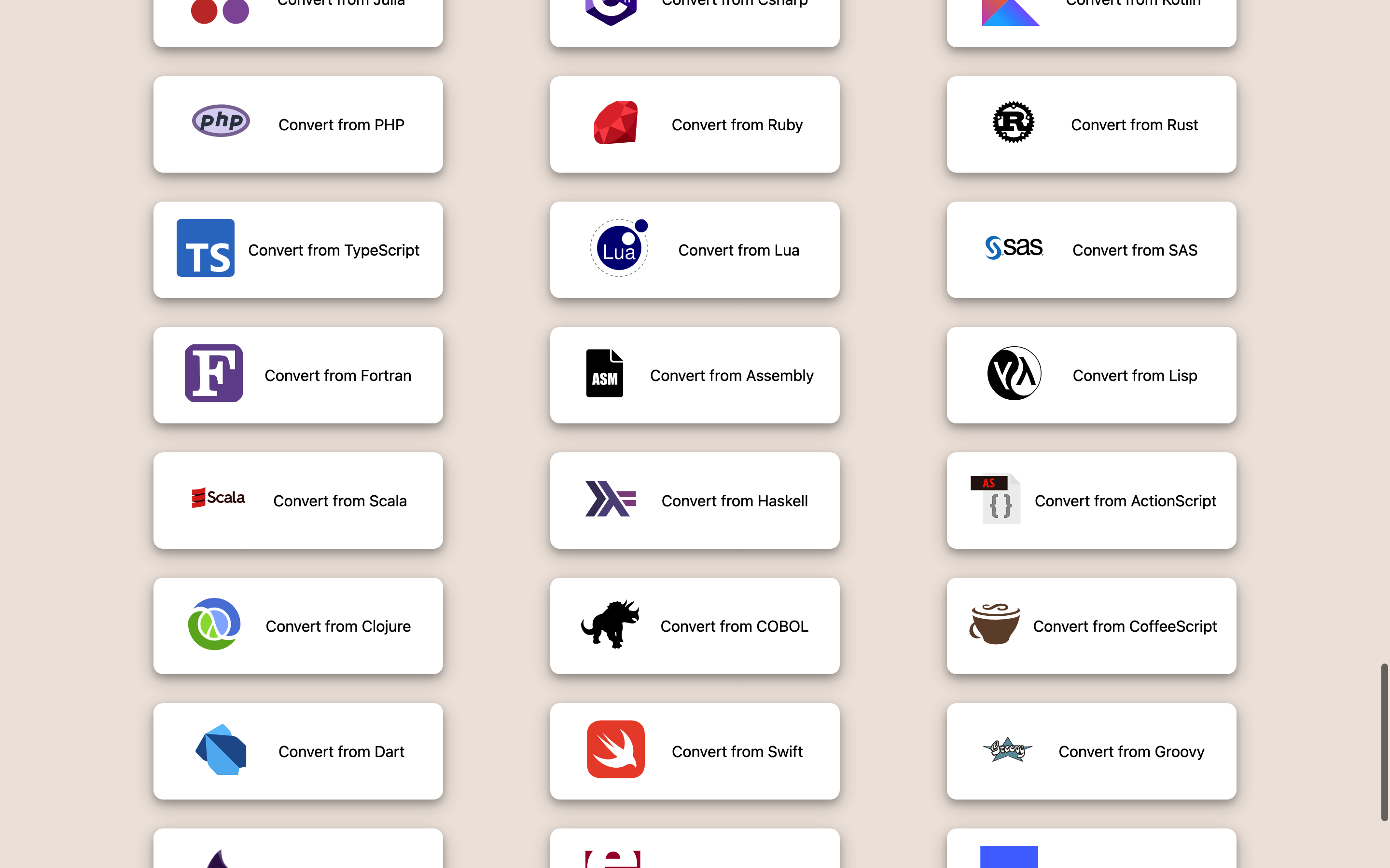Screenshot of CodeConvert AI