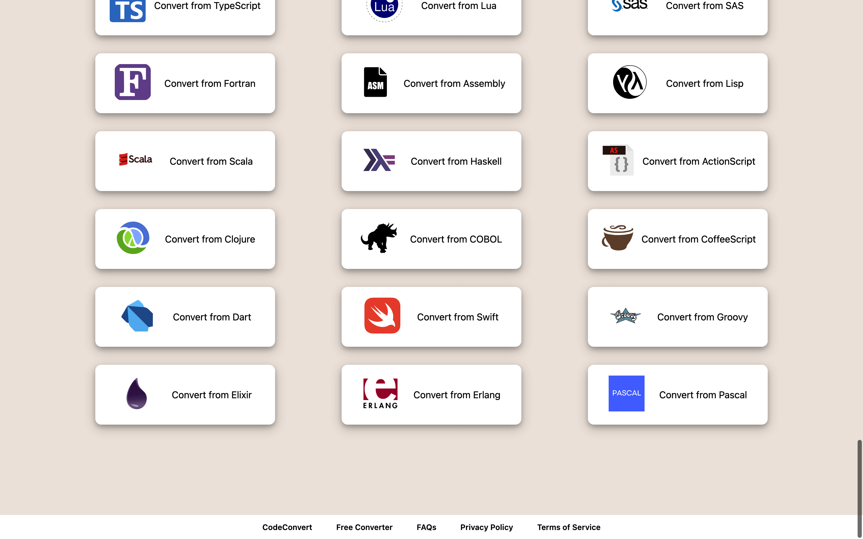 Screenshot of CodeConvert AI