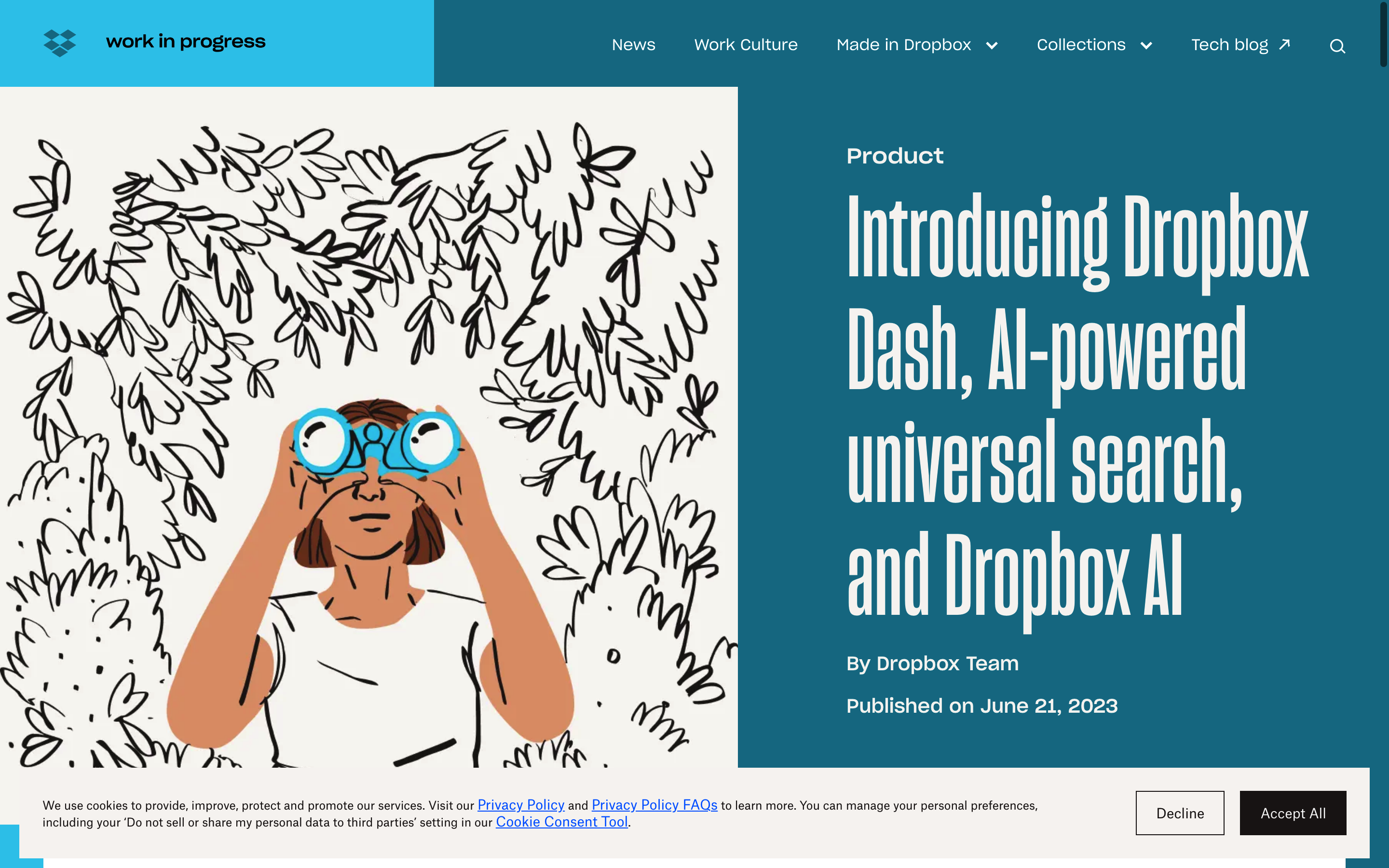 Screenshot of Dropbox AI