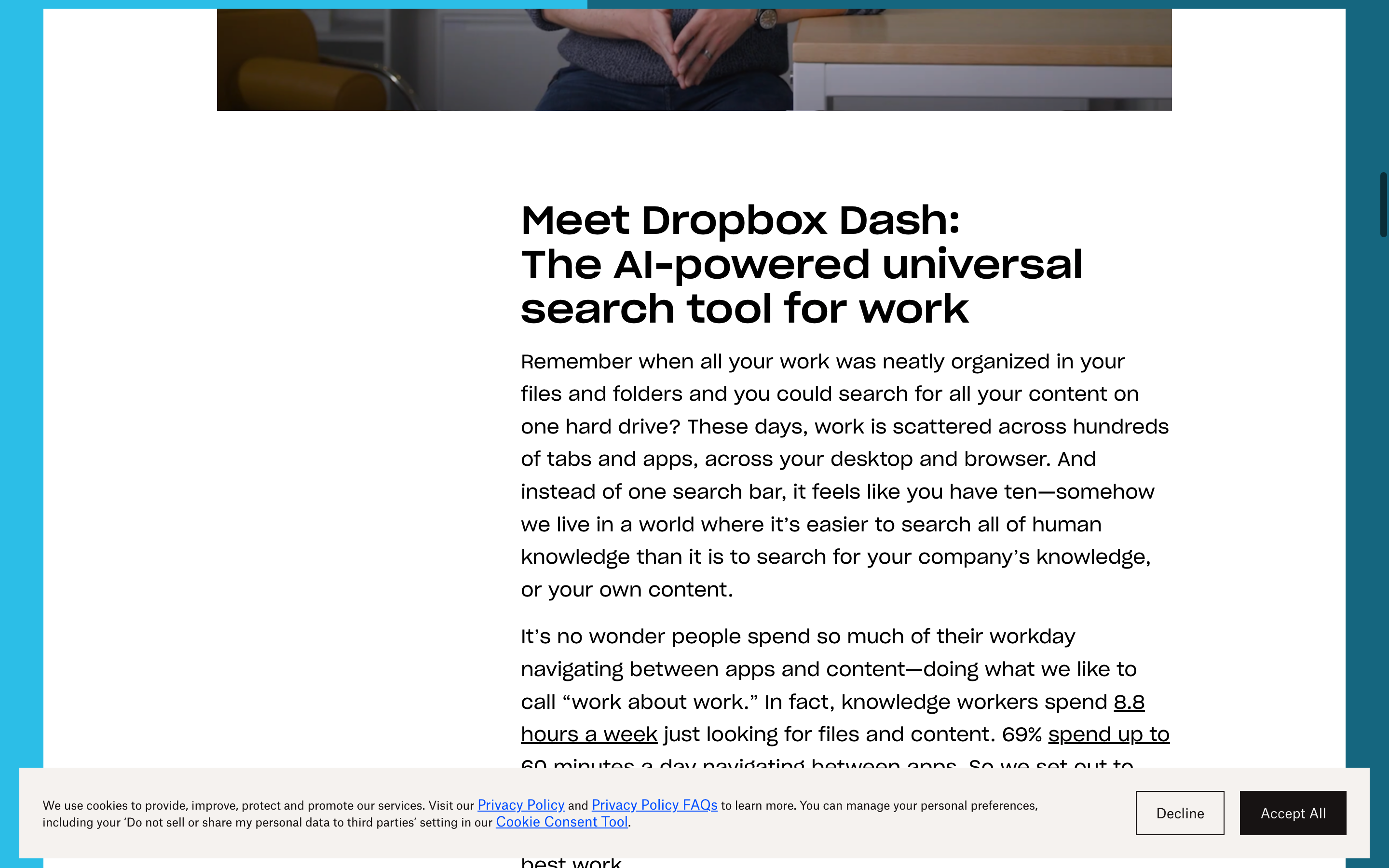 Screenshot of Dropbox AI