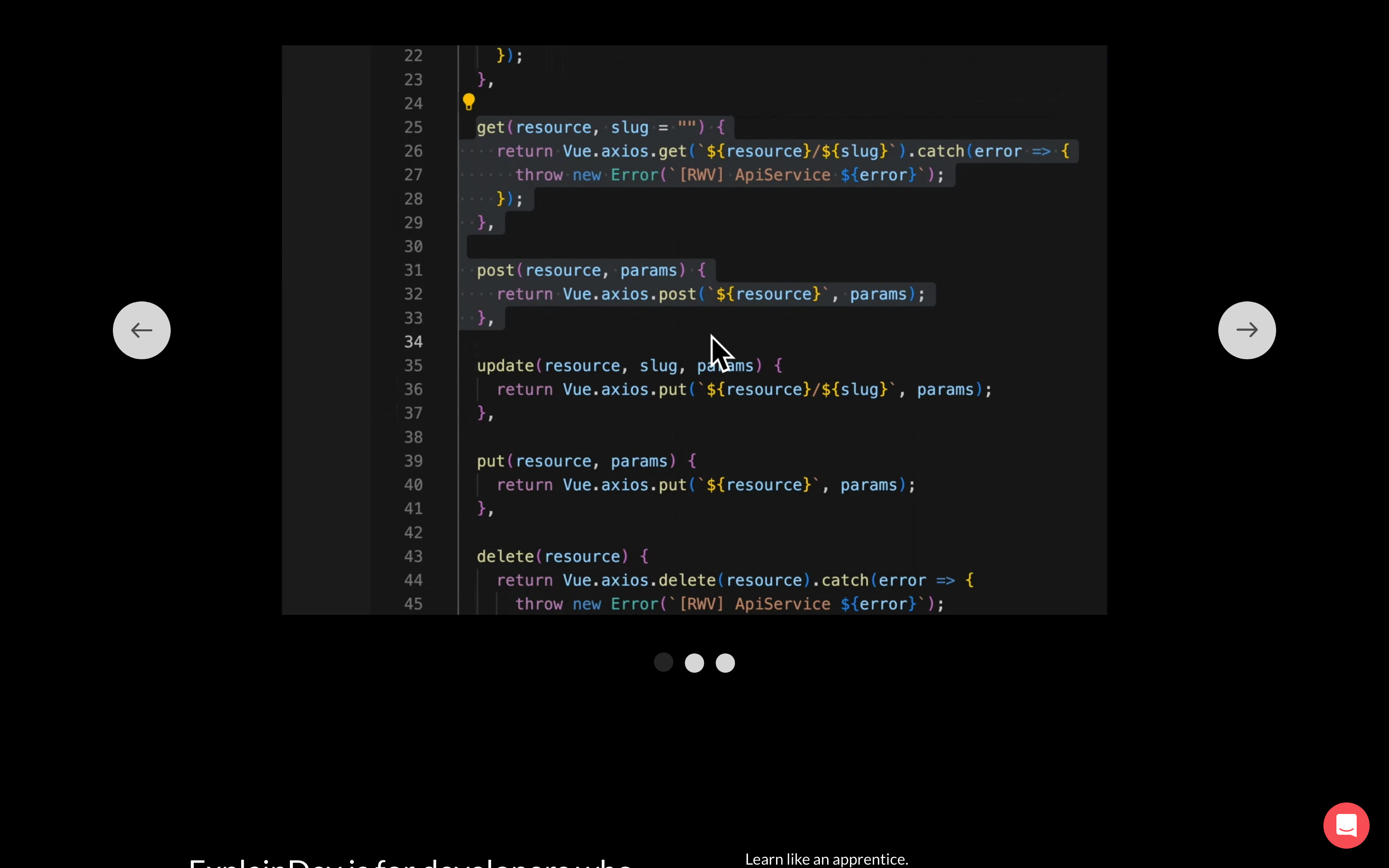 Screenshot of ExplainDev