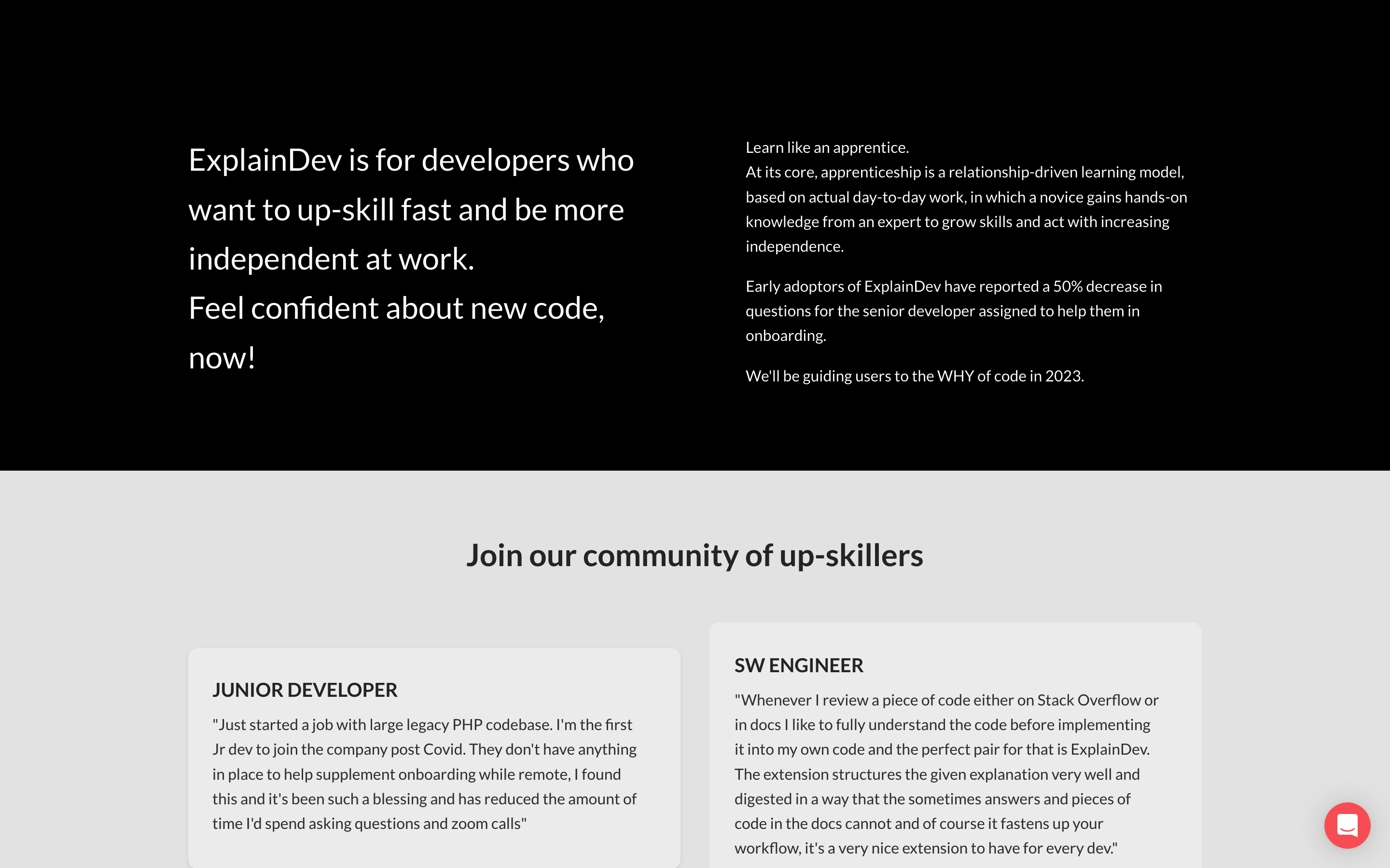 Screenshot of ExplainDev