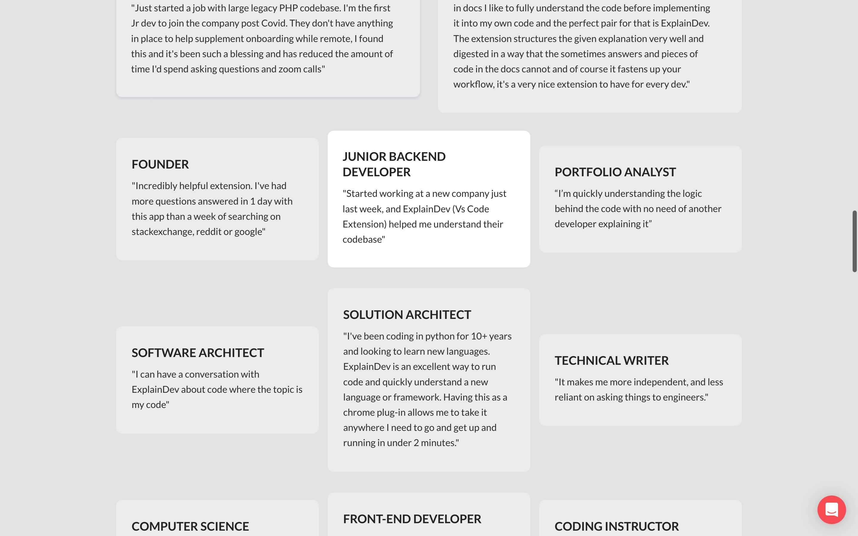 Screenshot of ExplainDev