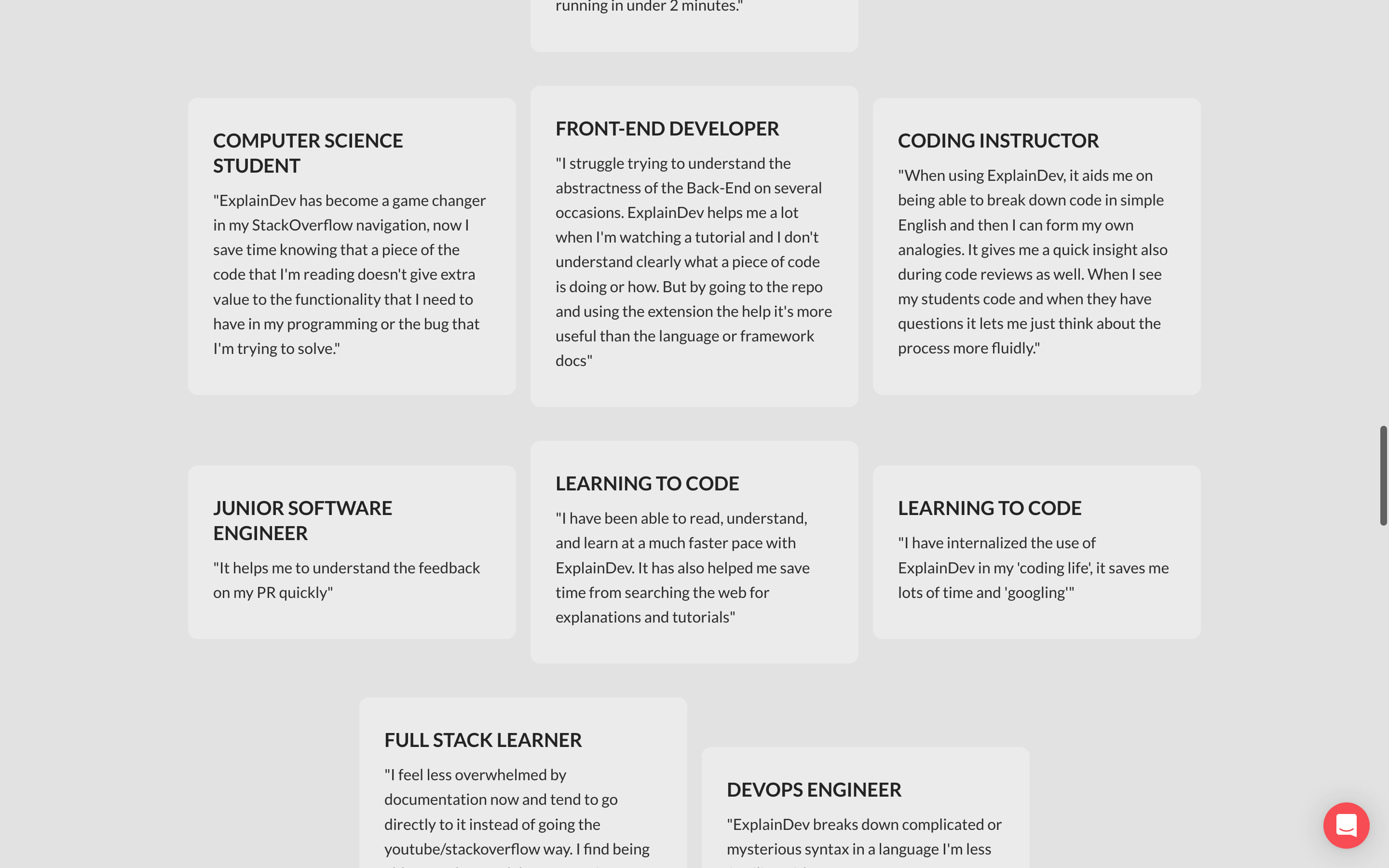 Screenshot of ExplainDev