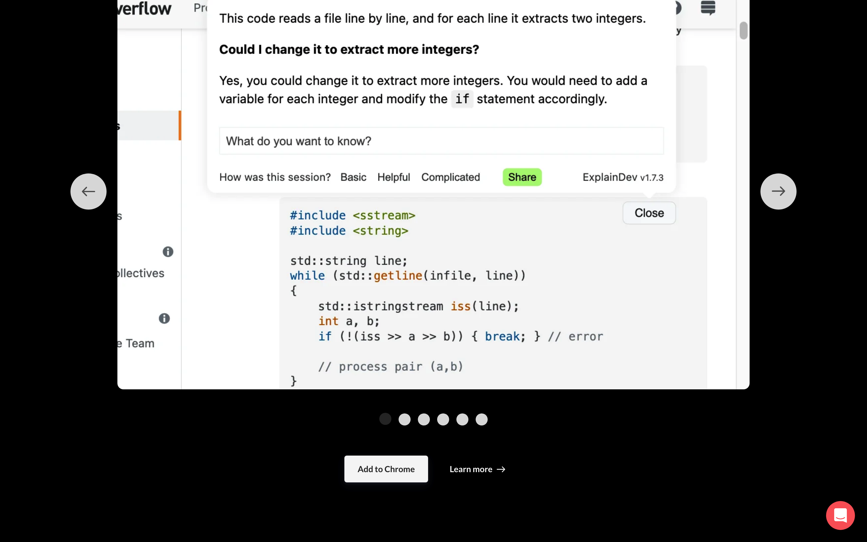 Screenshot of ExplainDev