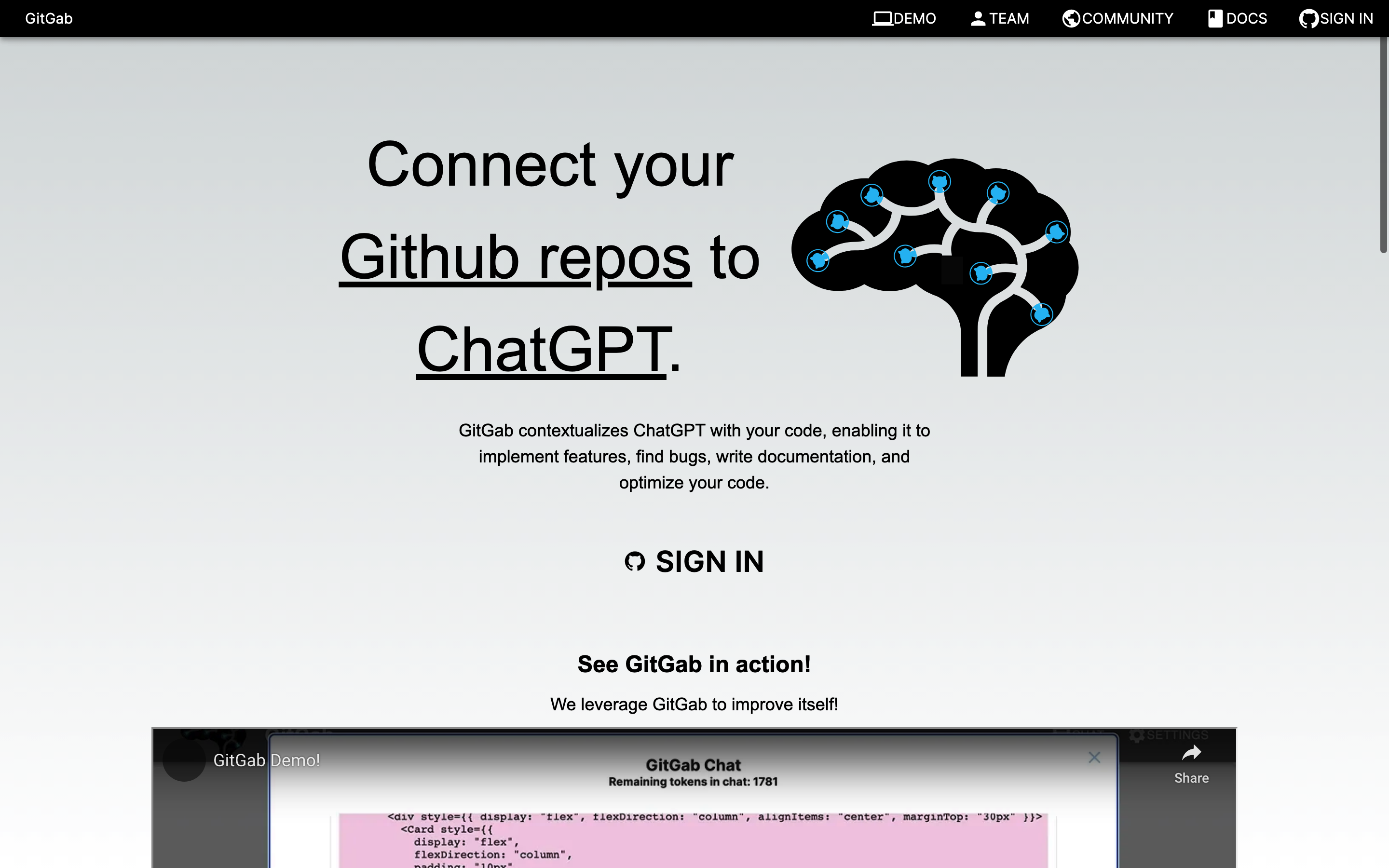 Screenshot of GitGab