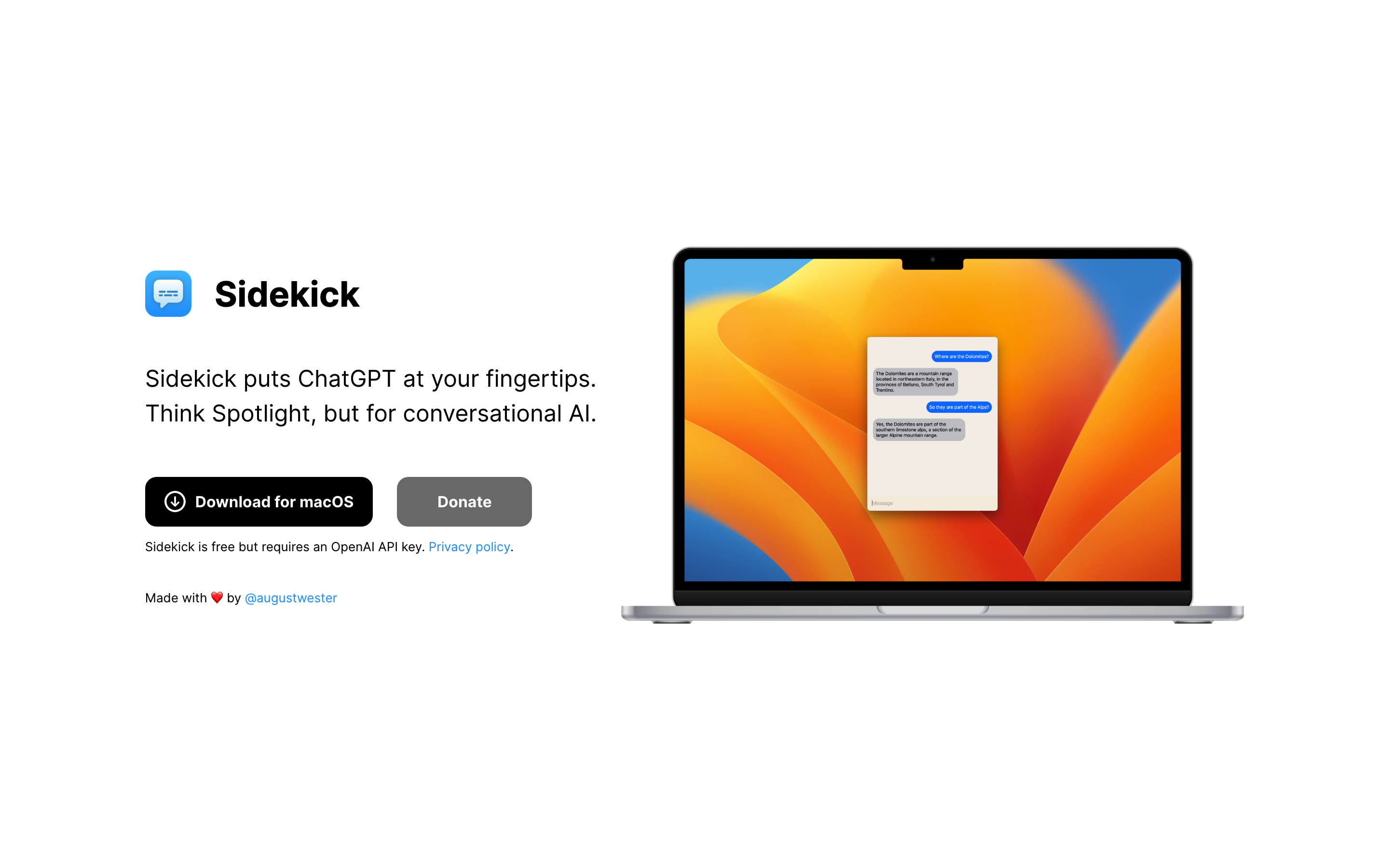 Screenshot of Sidekiiick