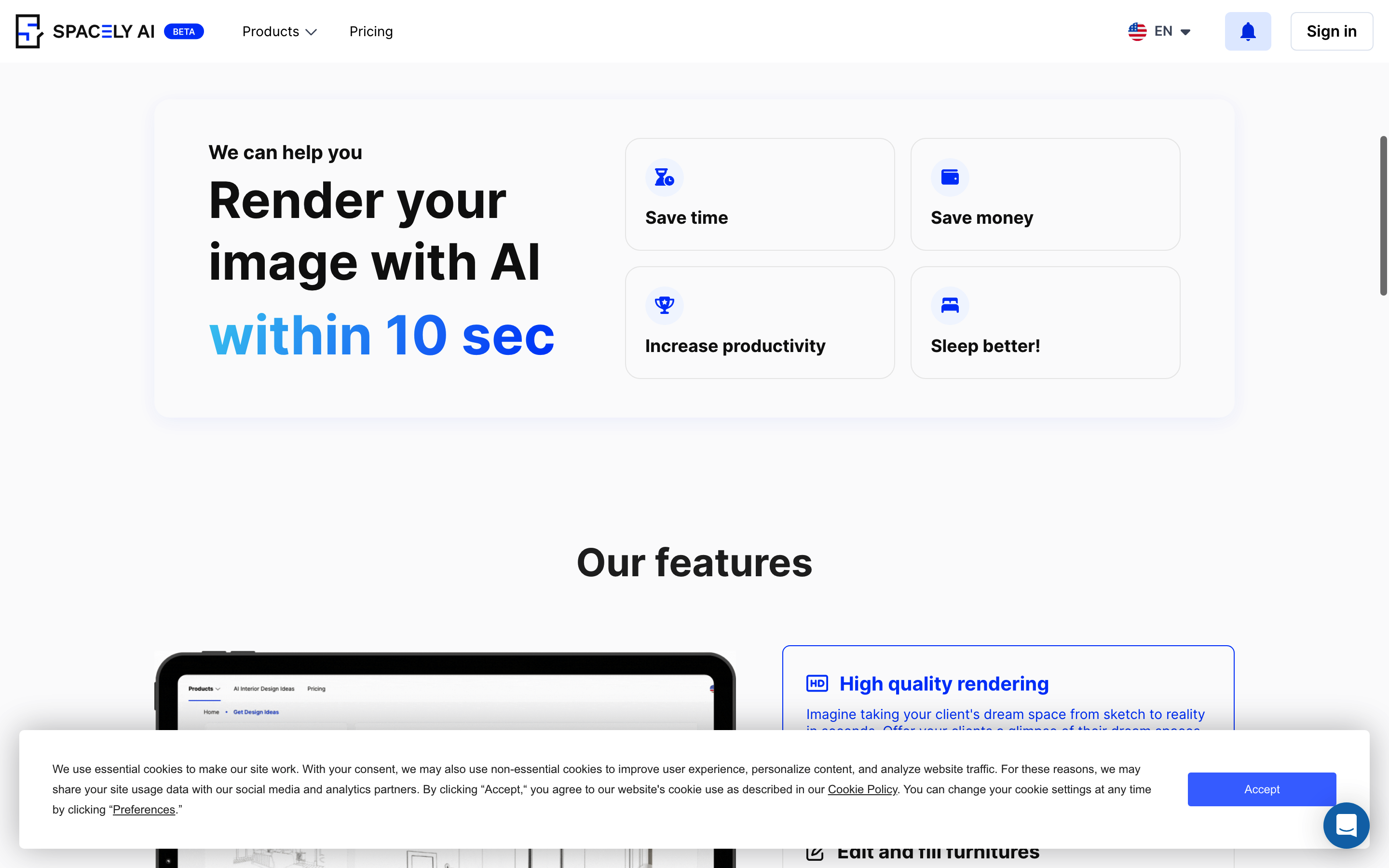 Screenshot of Spacely