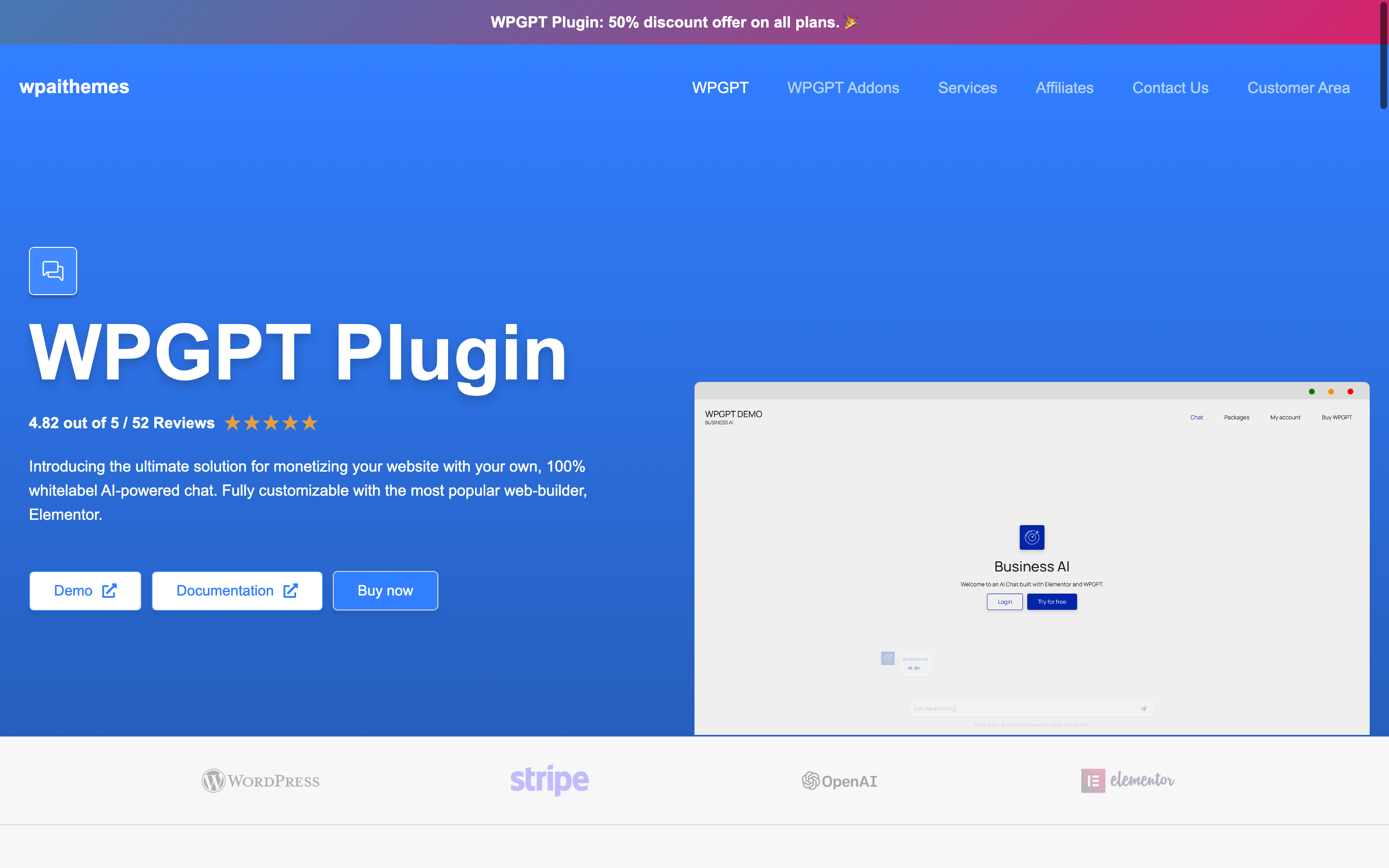 Screenshot of WPGPT