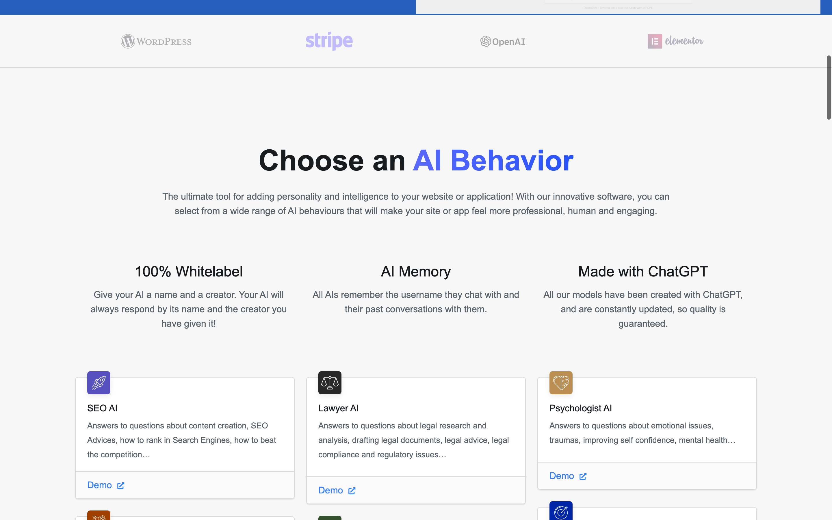 Screenshot of WPGPT