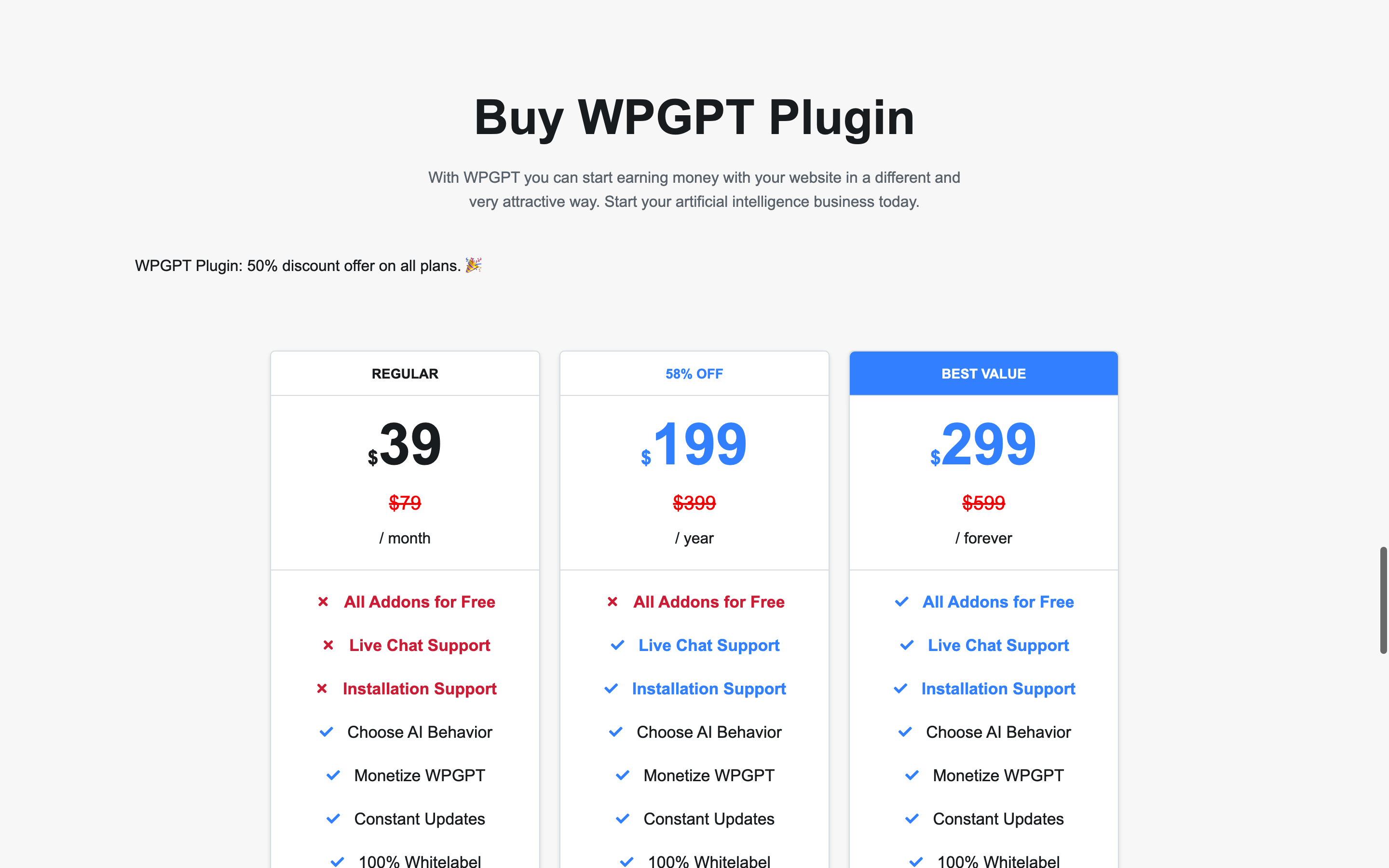 Screenshot of WPGPT
