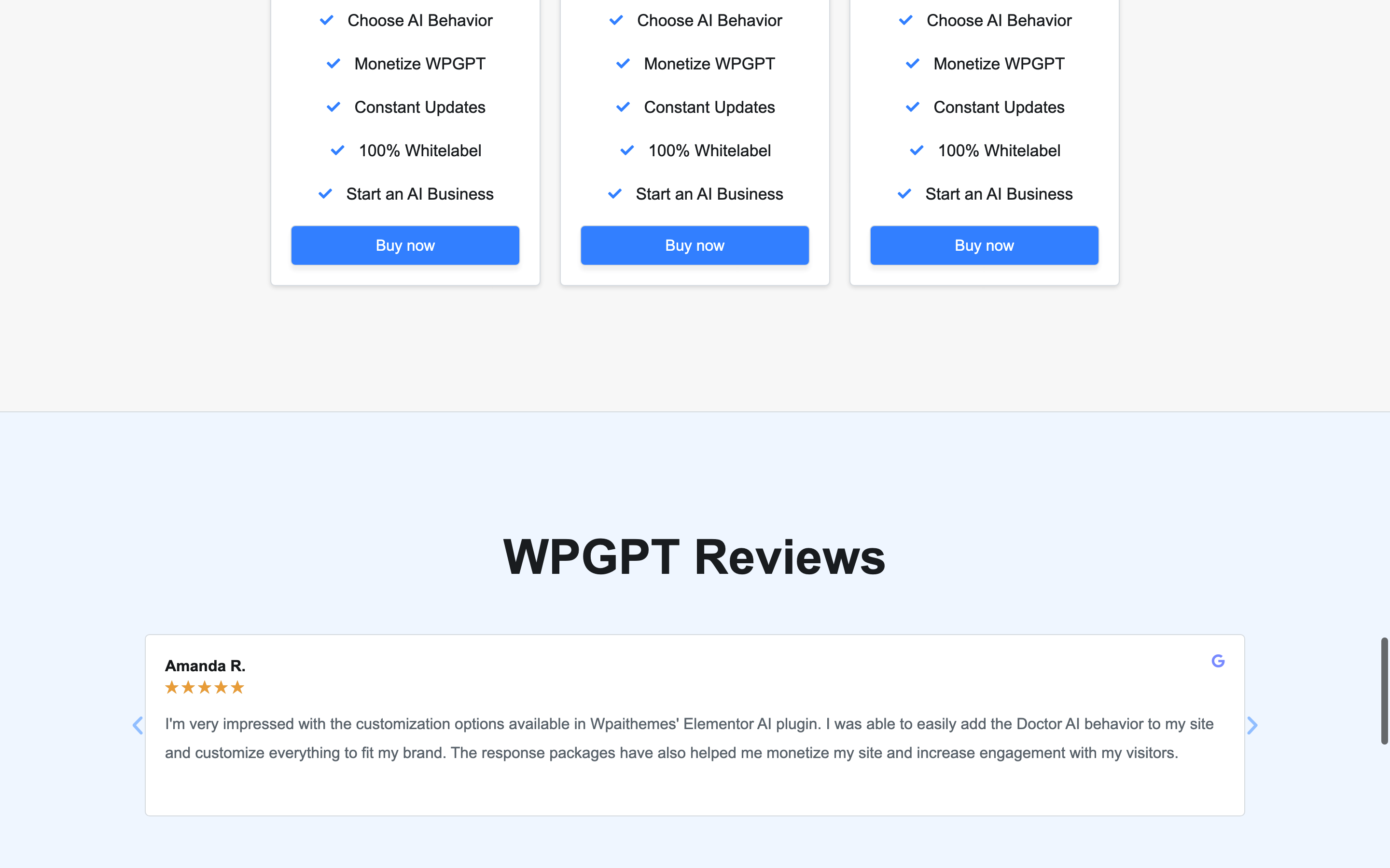 Screenshot of WPGPT