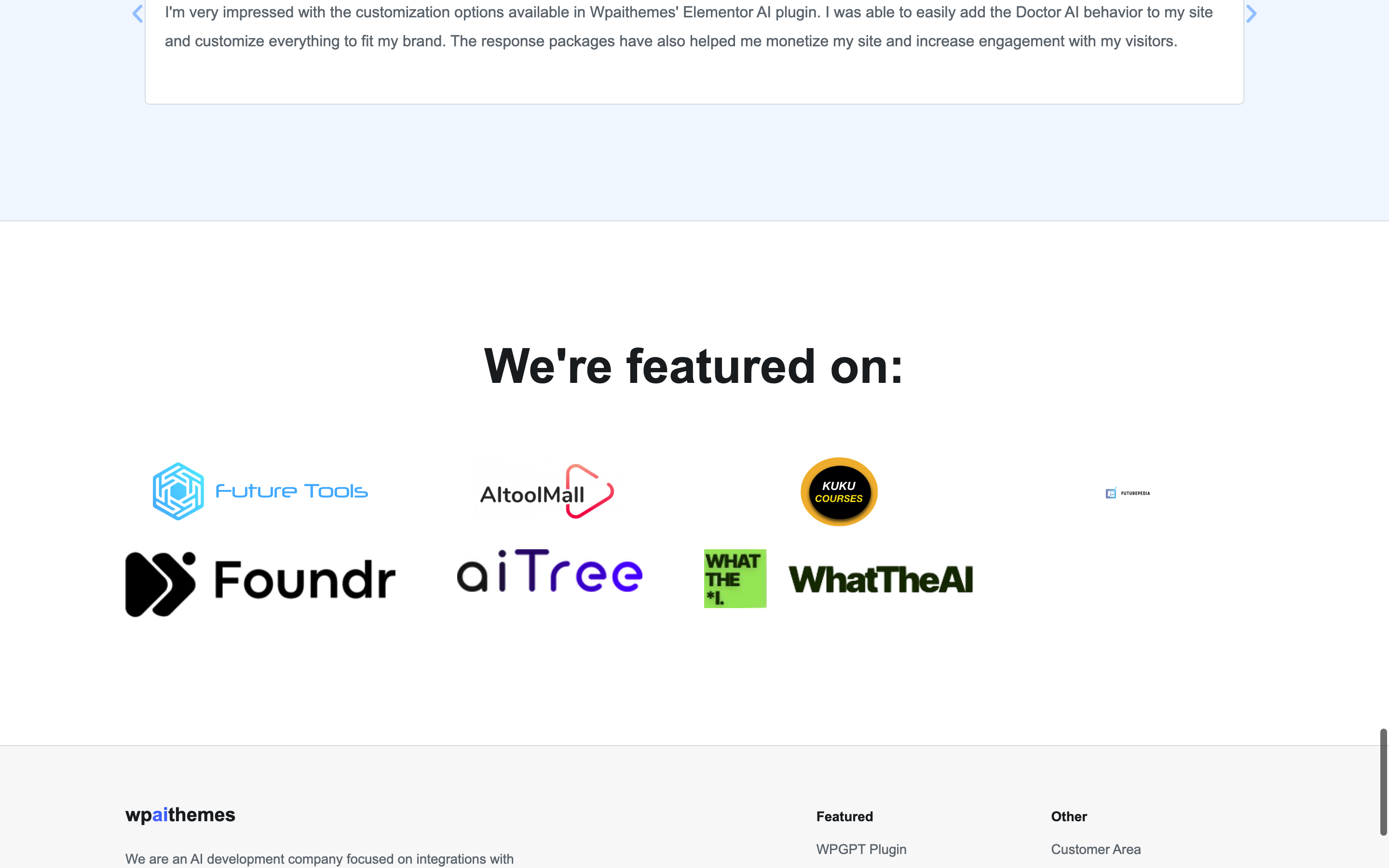 Screenshot of WPGPT