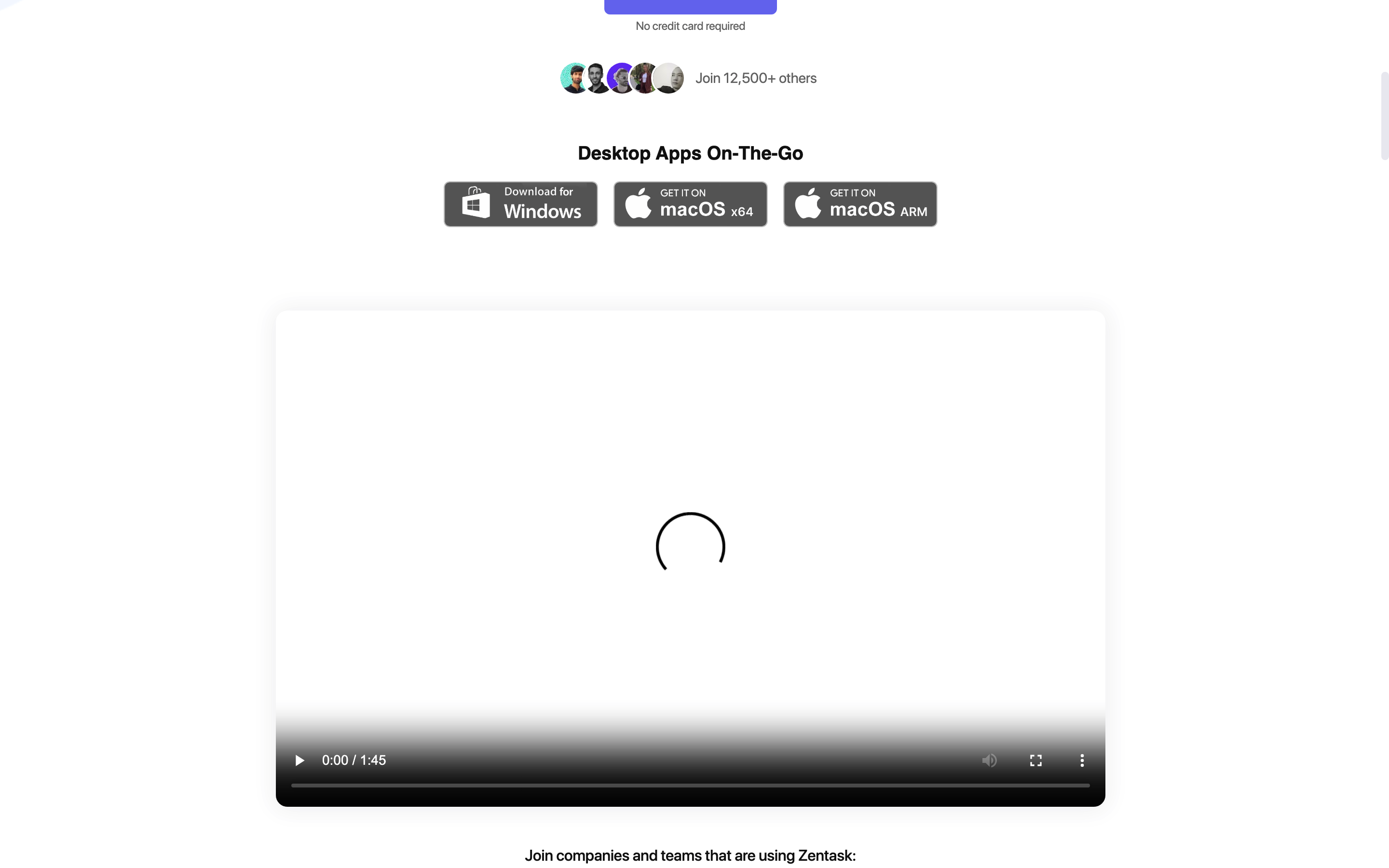 Screenshot of Zentask