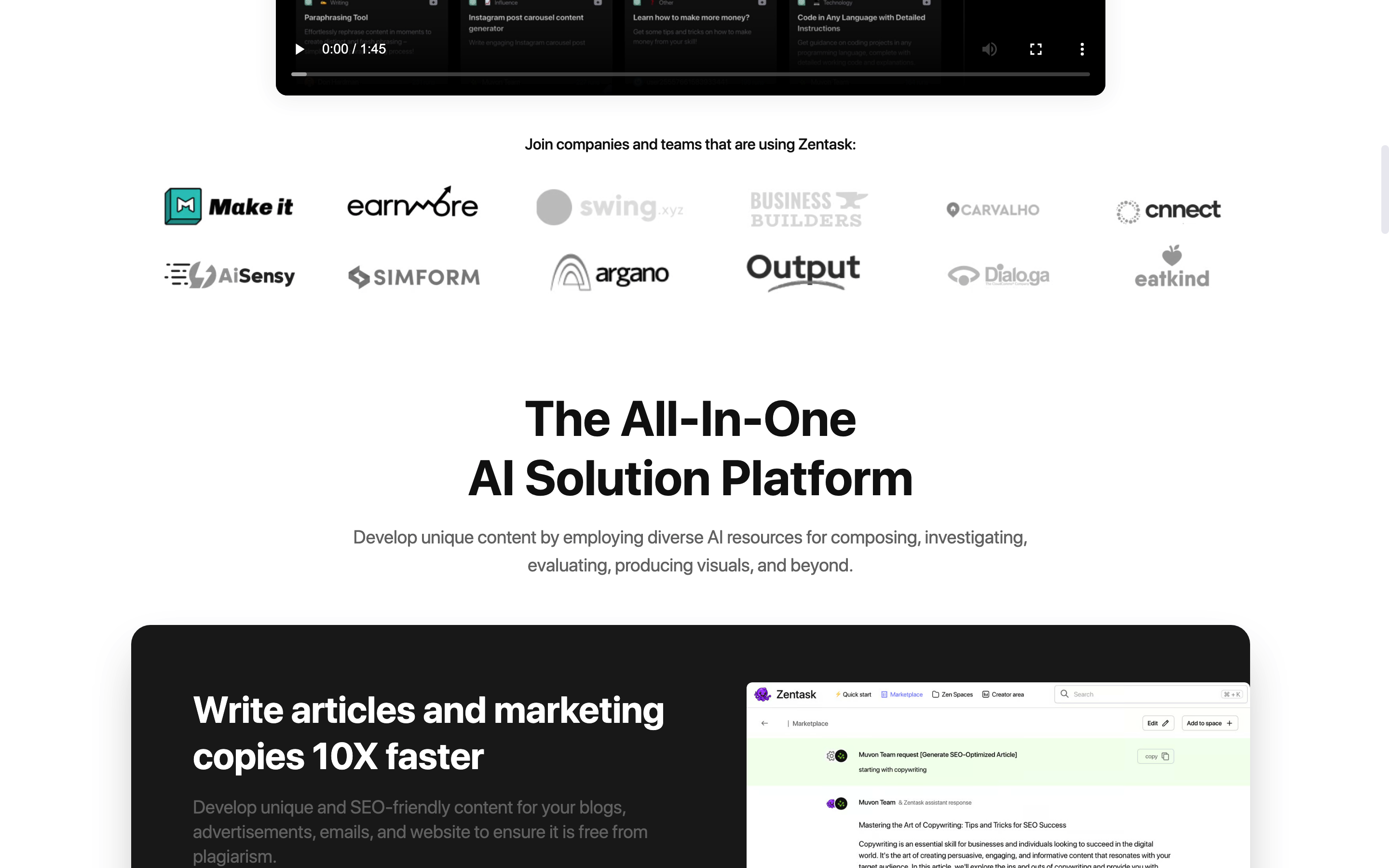 Screenshot of Zentask
