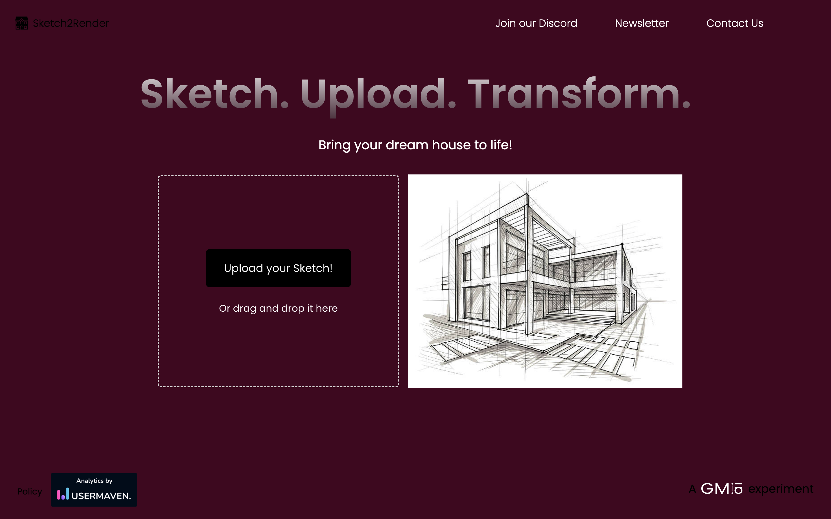 Screenshot of sketch2render