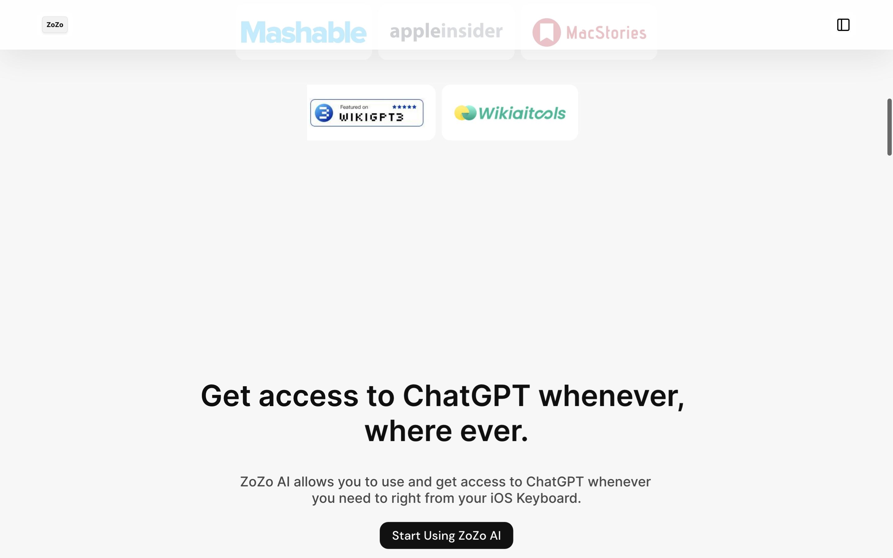 Screenshot of zozoapp-co