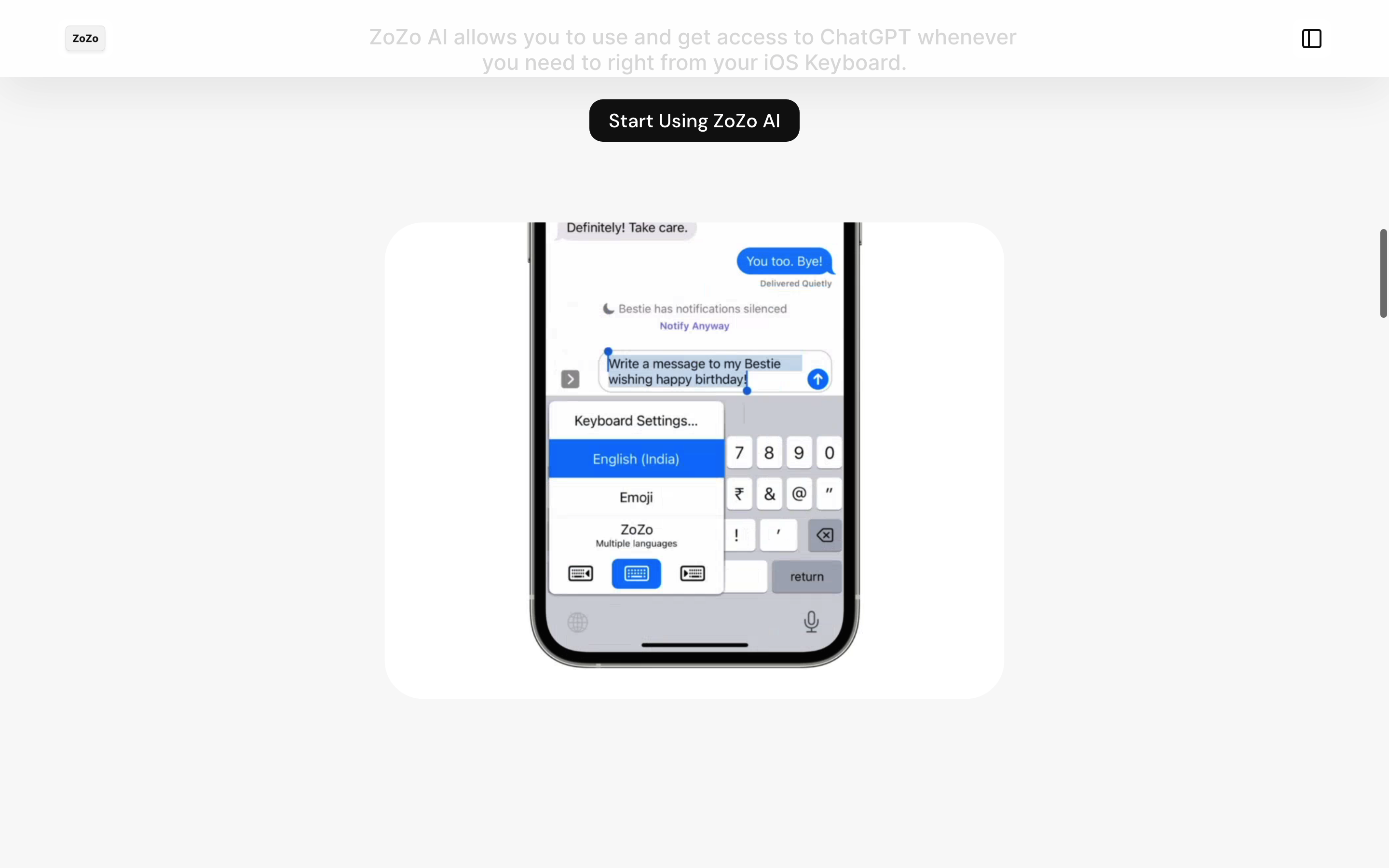 Screenshot of zozoapp-co