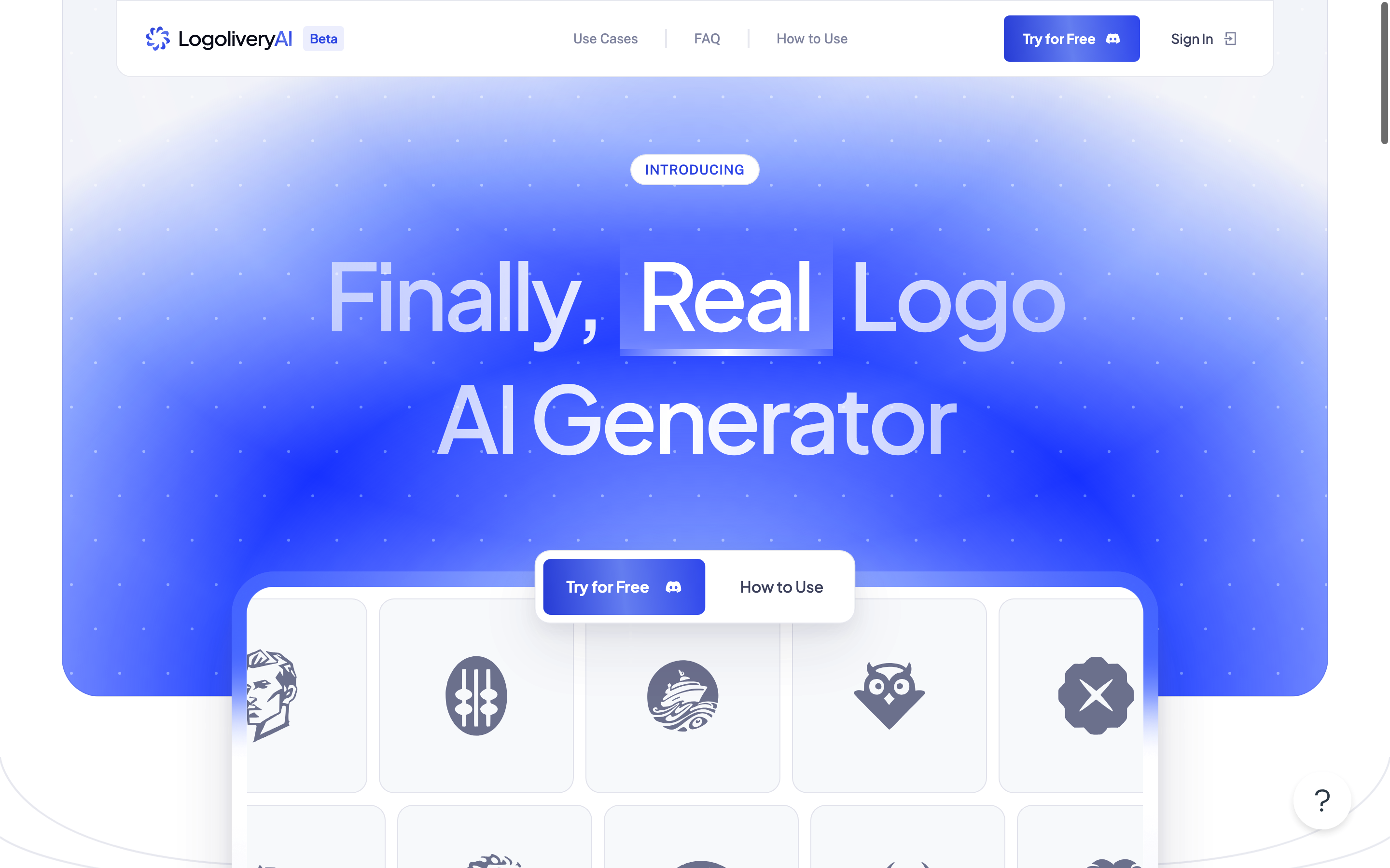Screenshot of logolivery-ai