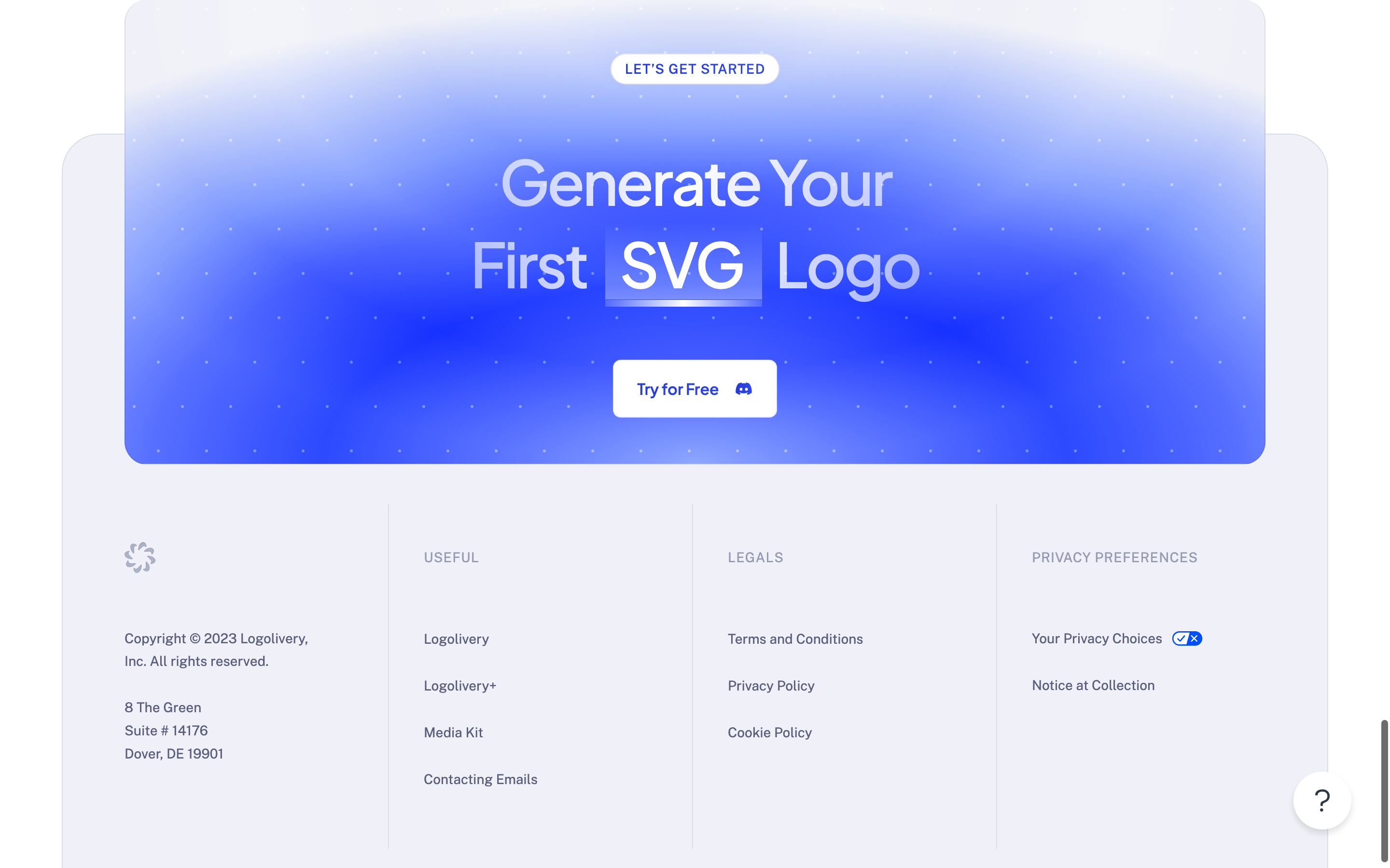 Screenshot of logolivery-ai