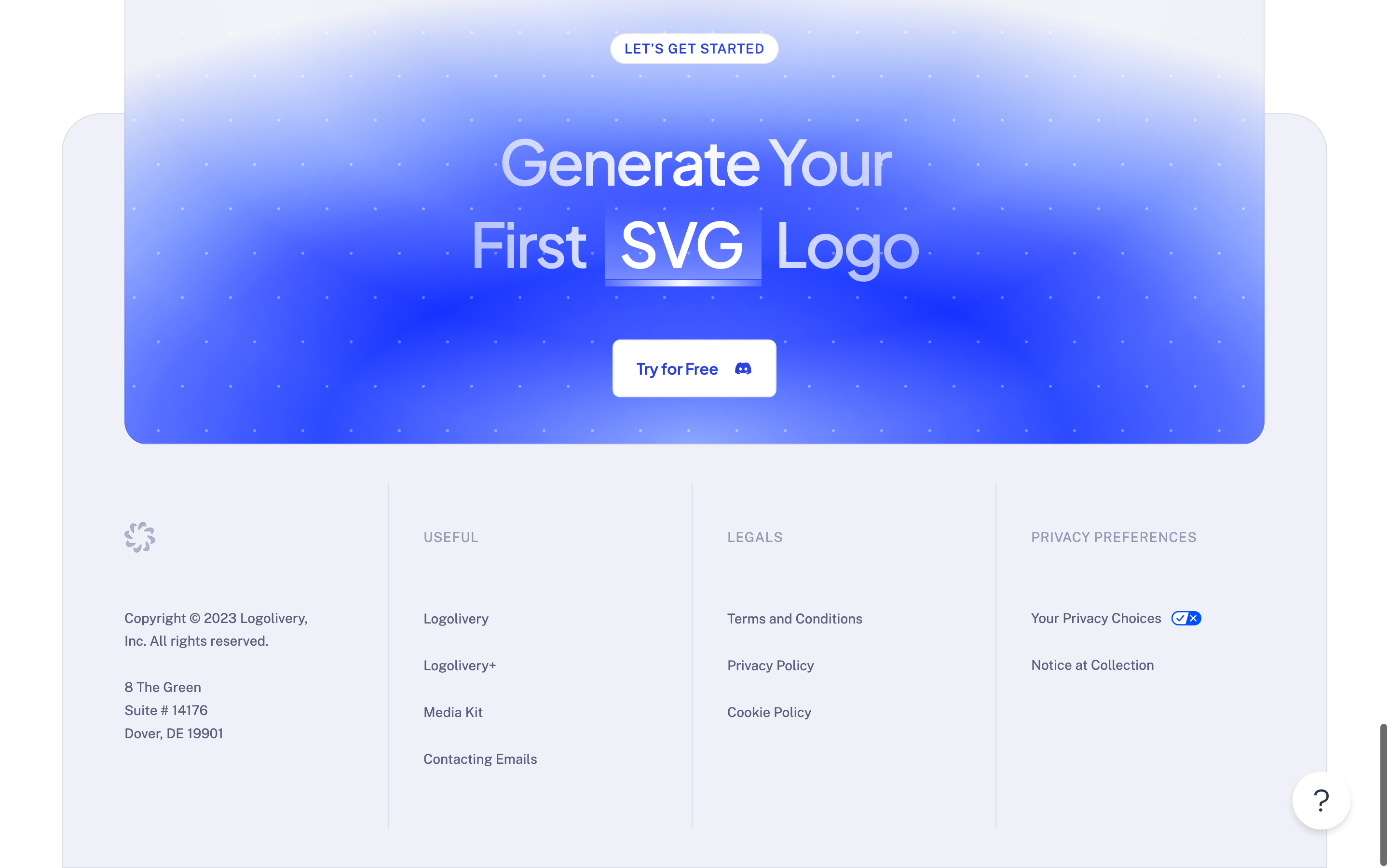 Screenshot of logolivery-ai