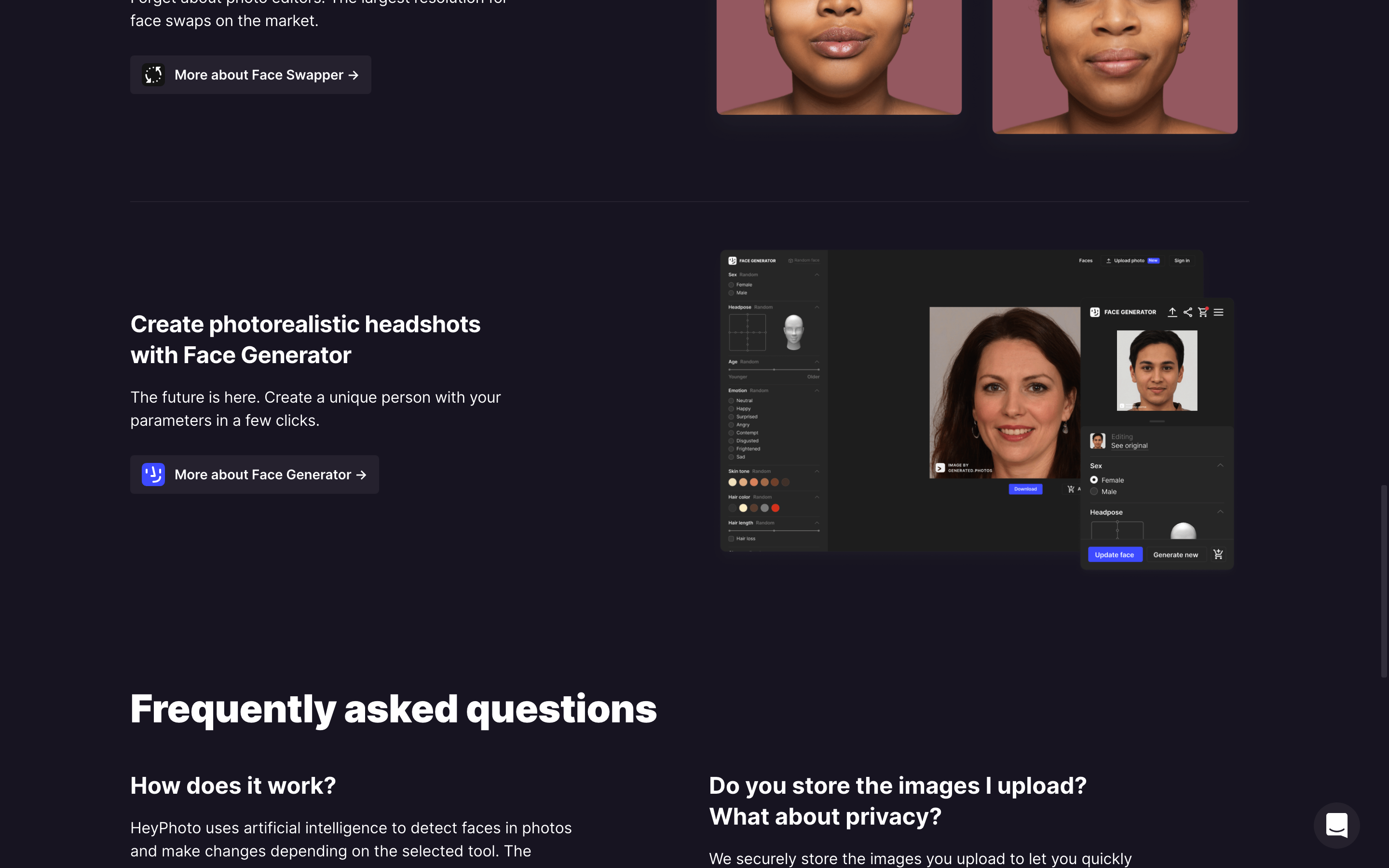 Screenshot of hey-photo