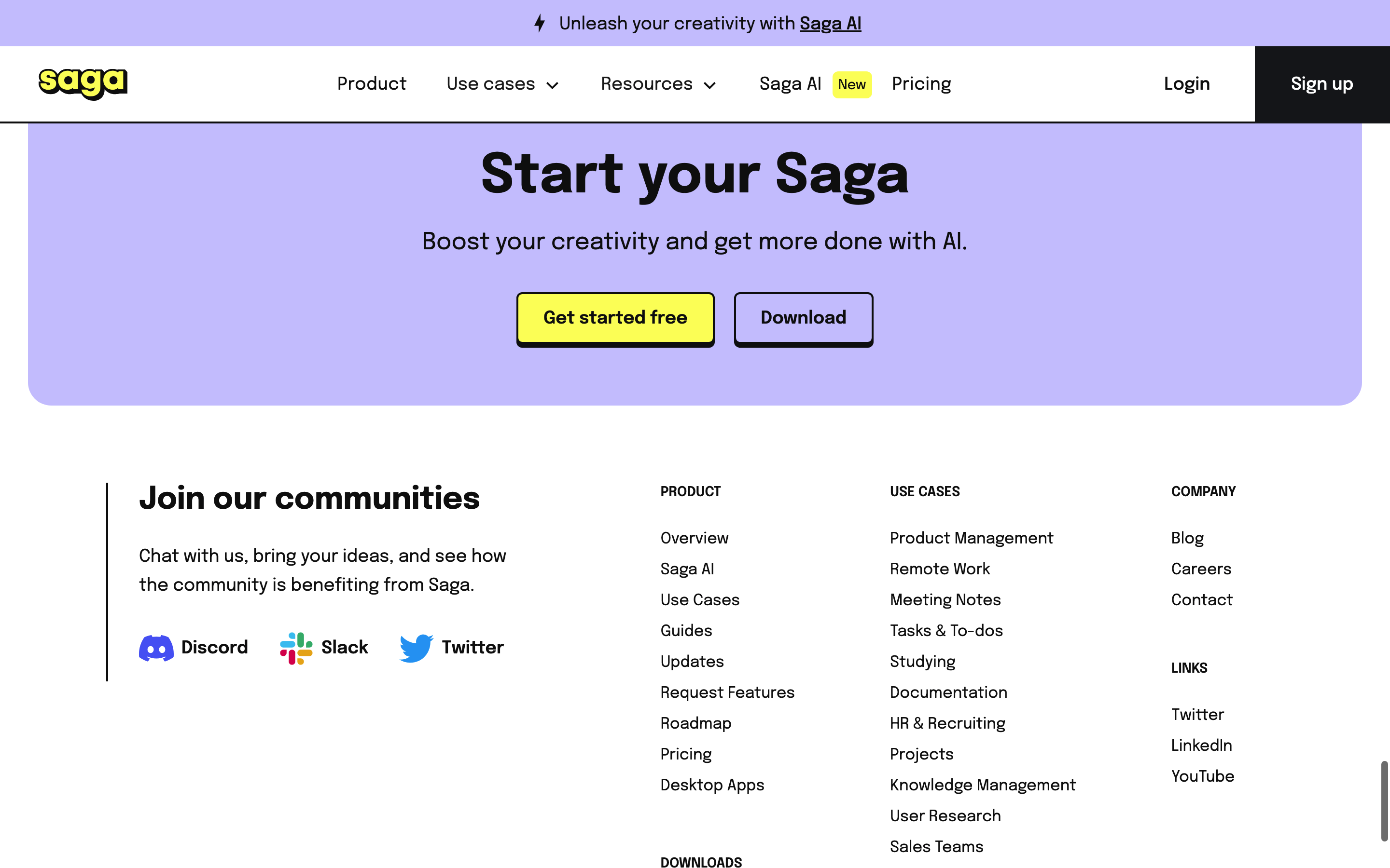 Screenshot of saga-so