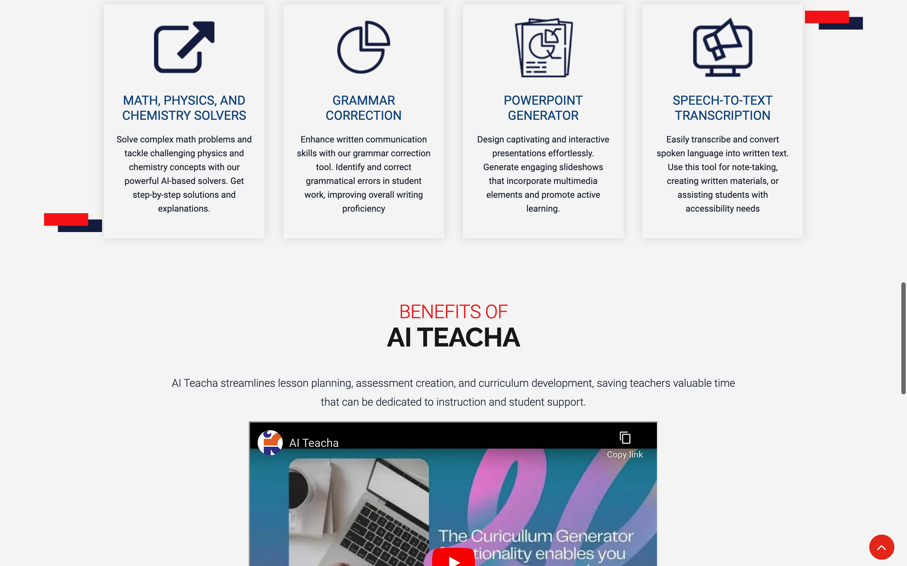 Screenshot of AIteacha