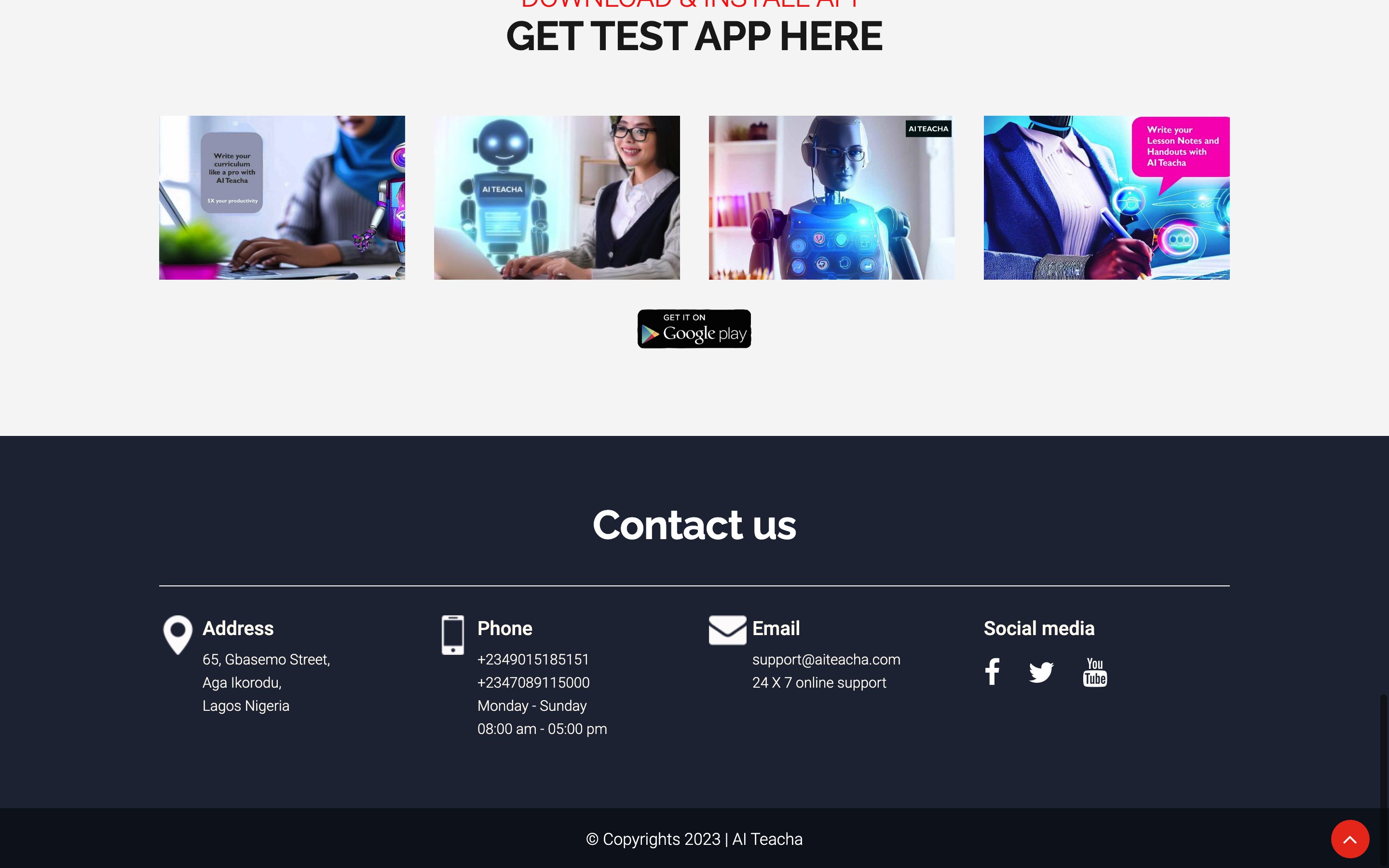Screenshot of AIteacha