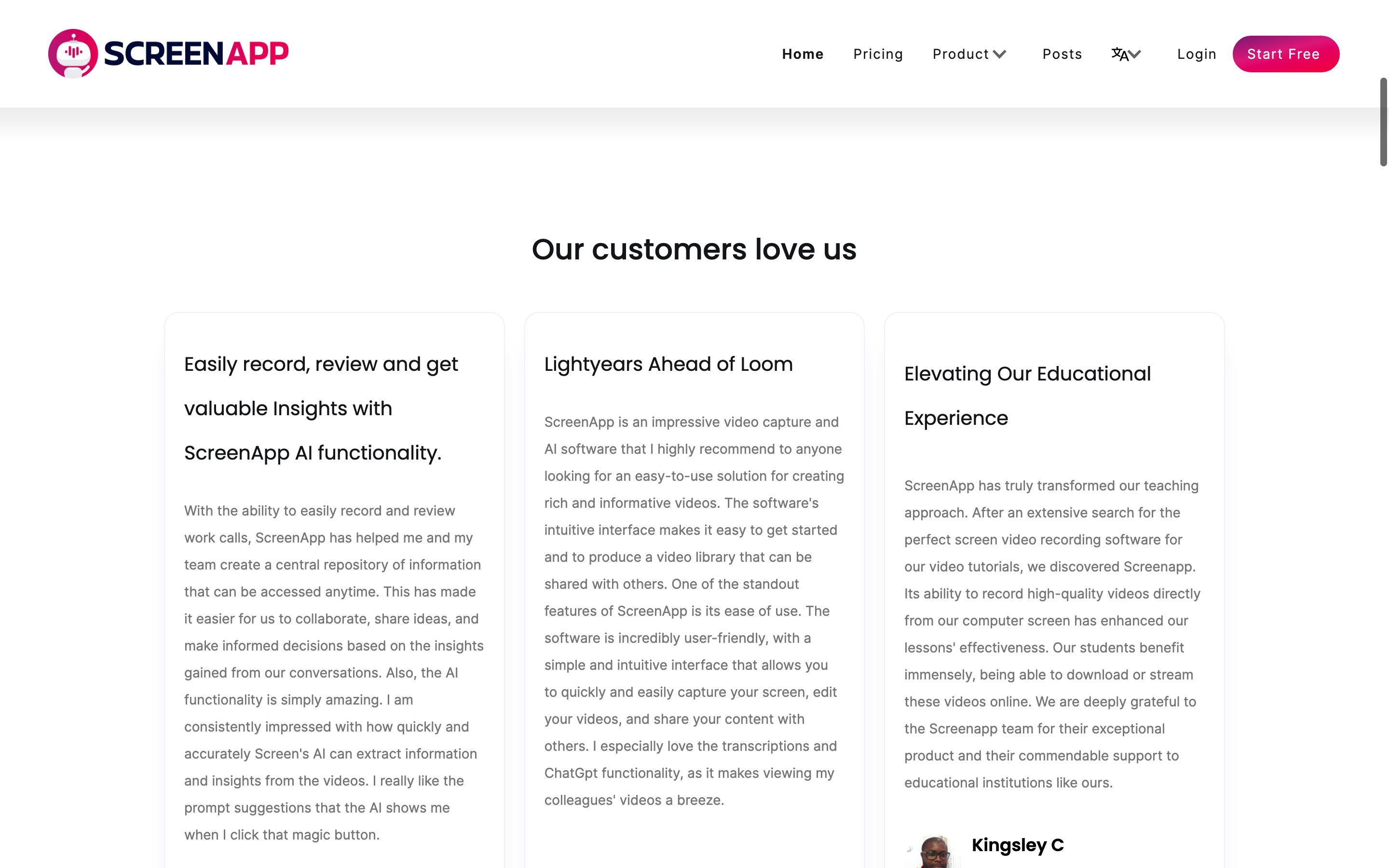 Screenshot of ScreenApp