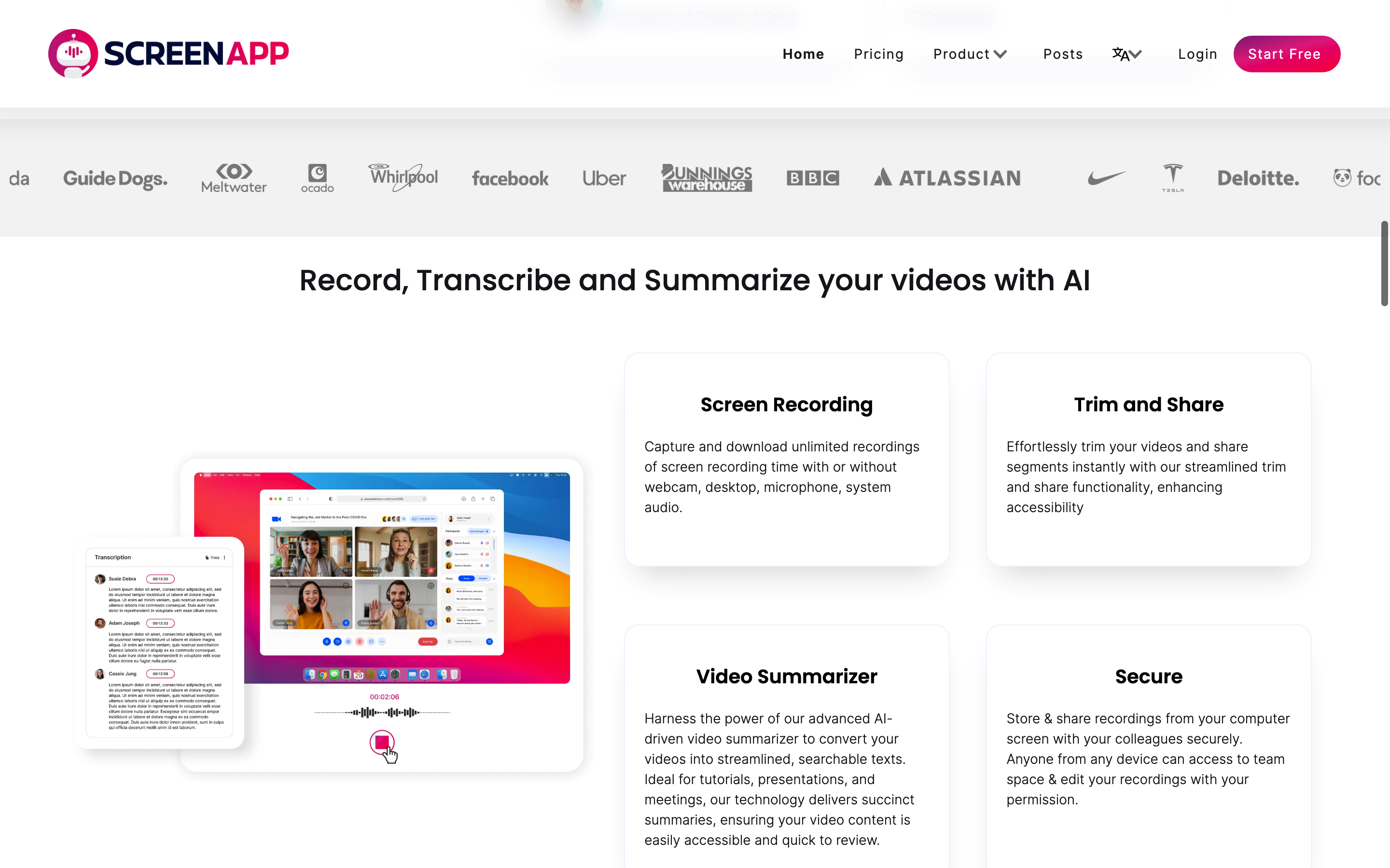 Screenshot of ScreenApp