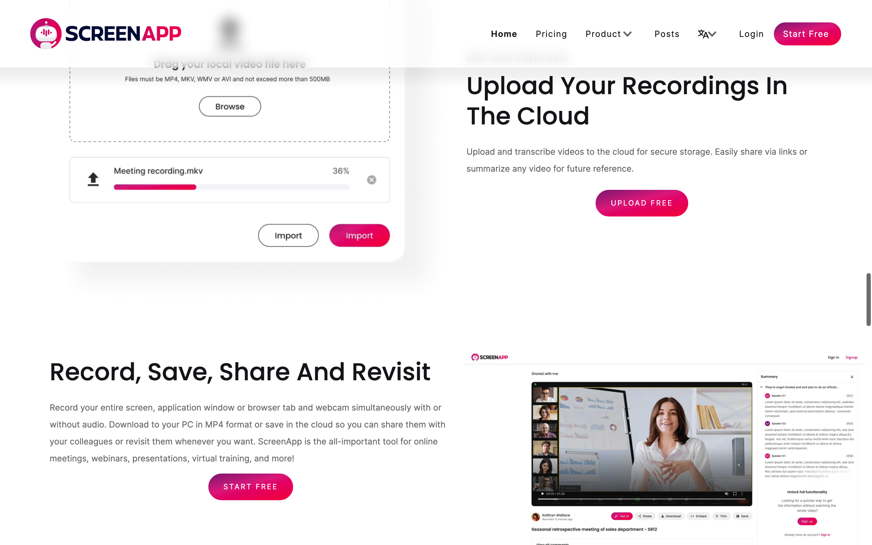Screenshot of ScreenApp