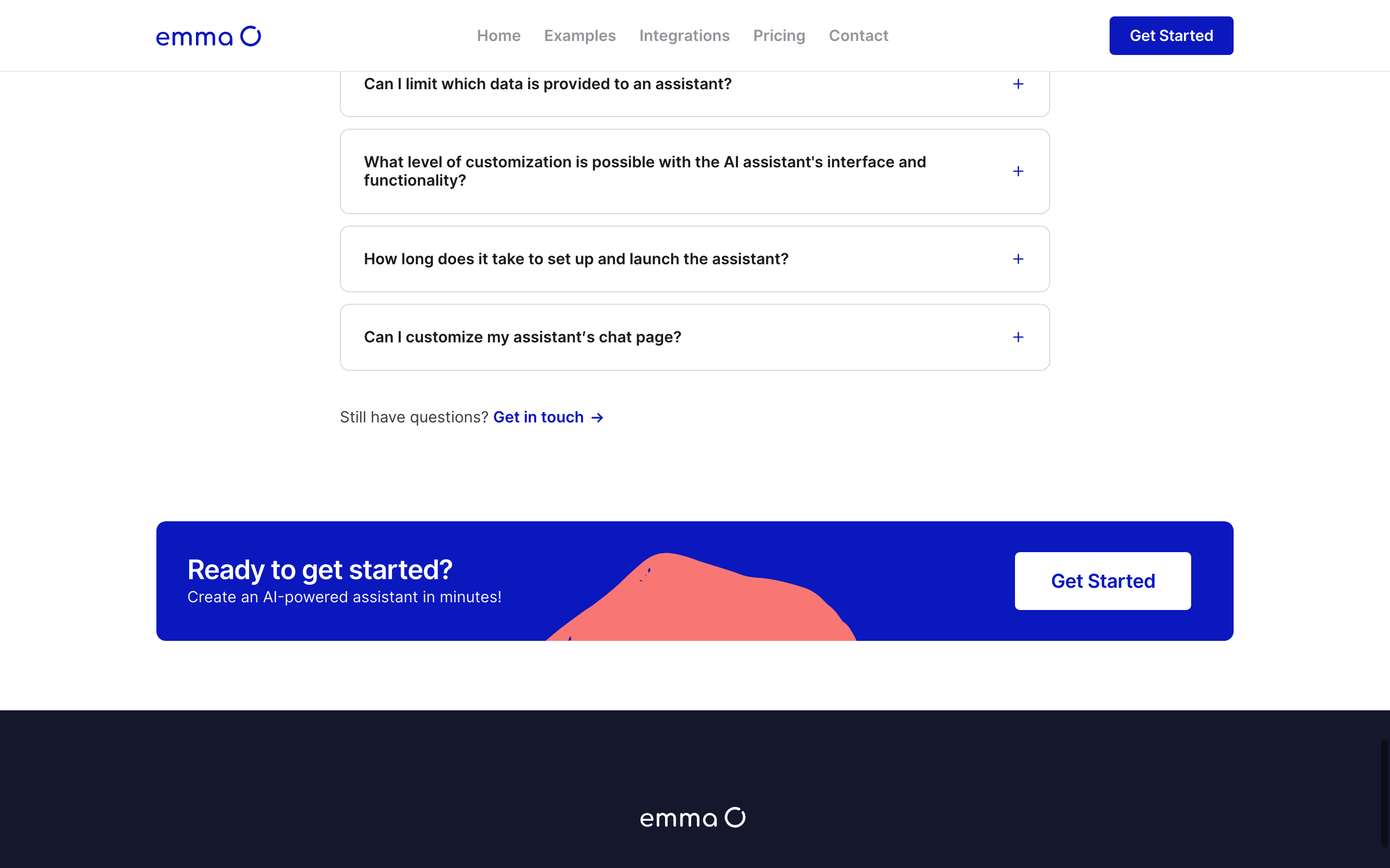Screenshot of Emma AI