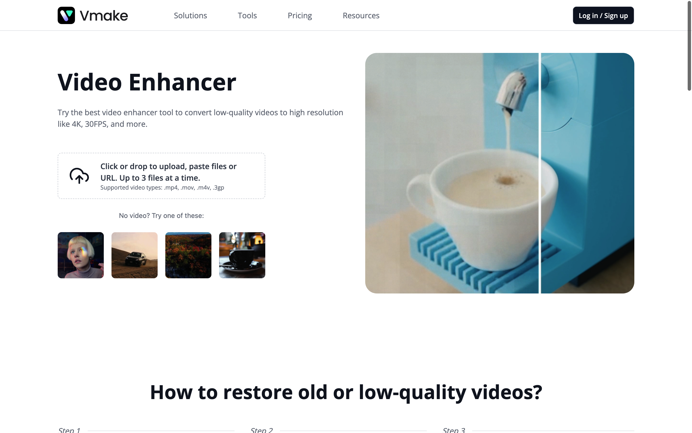Screenshot of Vmake Video Enhancer