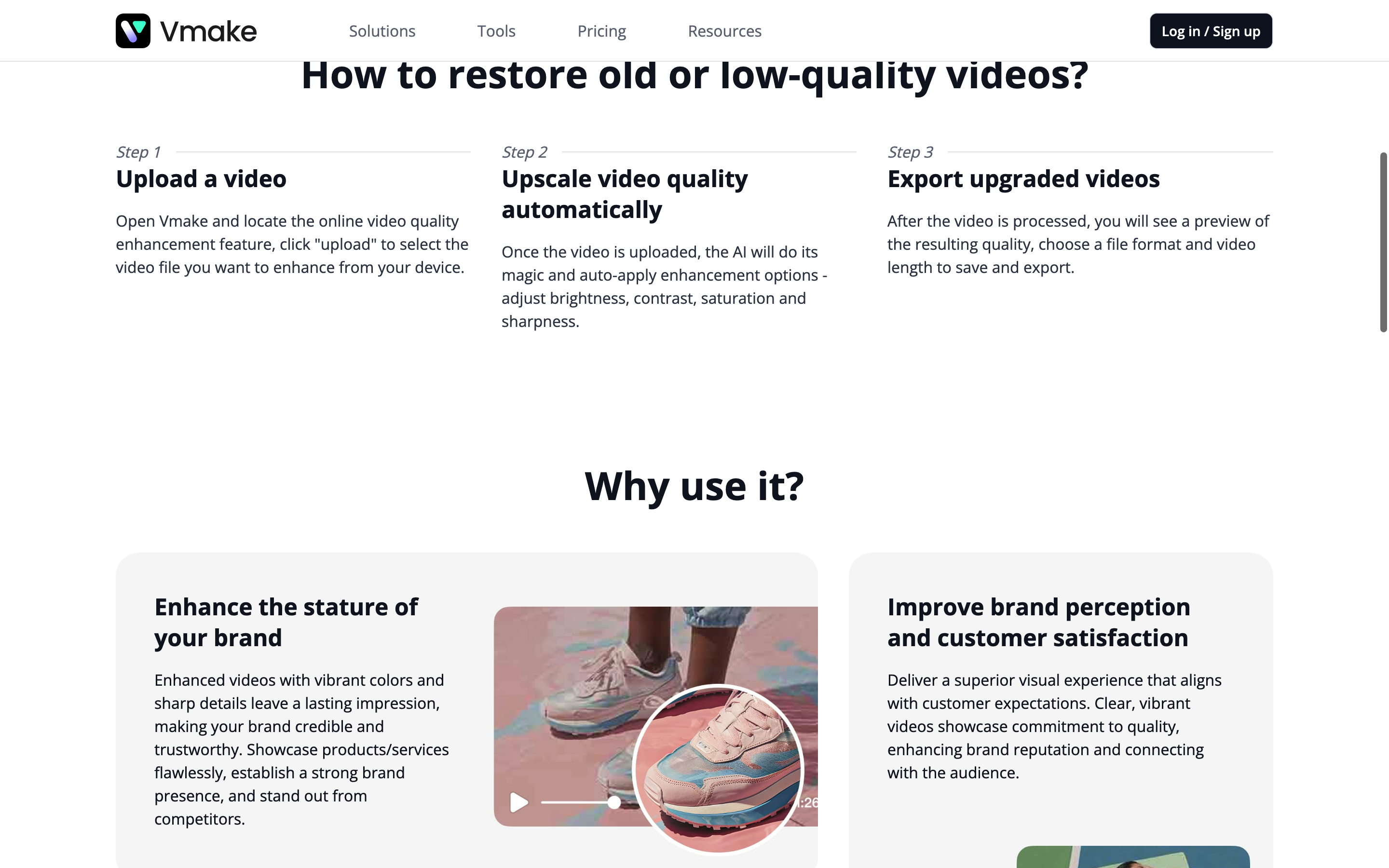 Screenshot of Vmake Video Enhancer