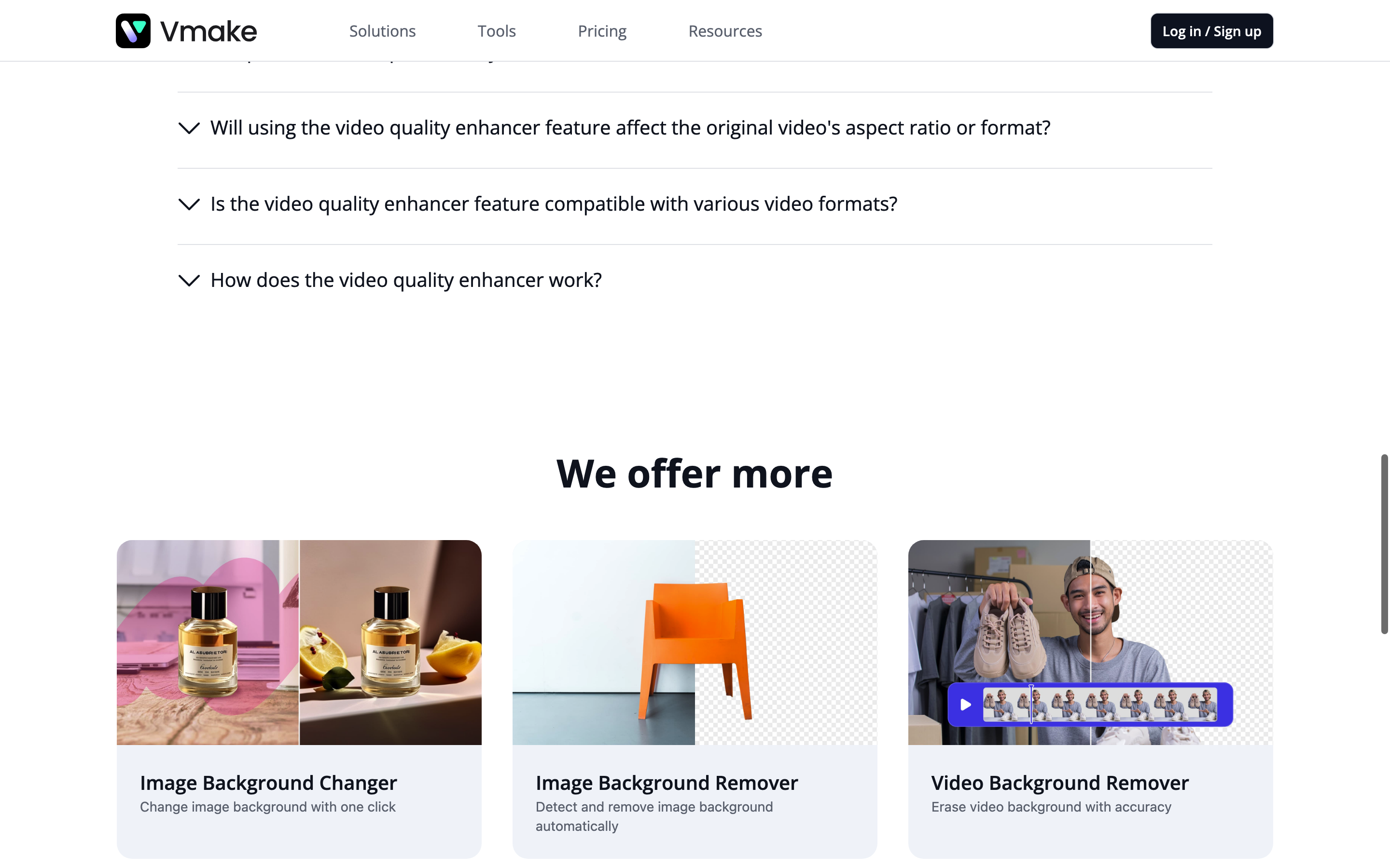 Screenshot of Vmake Video Enhancer