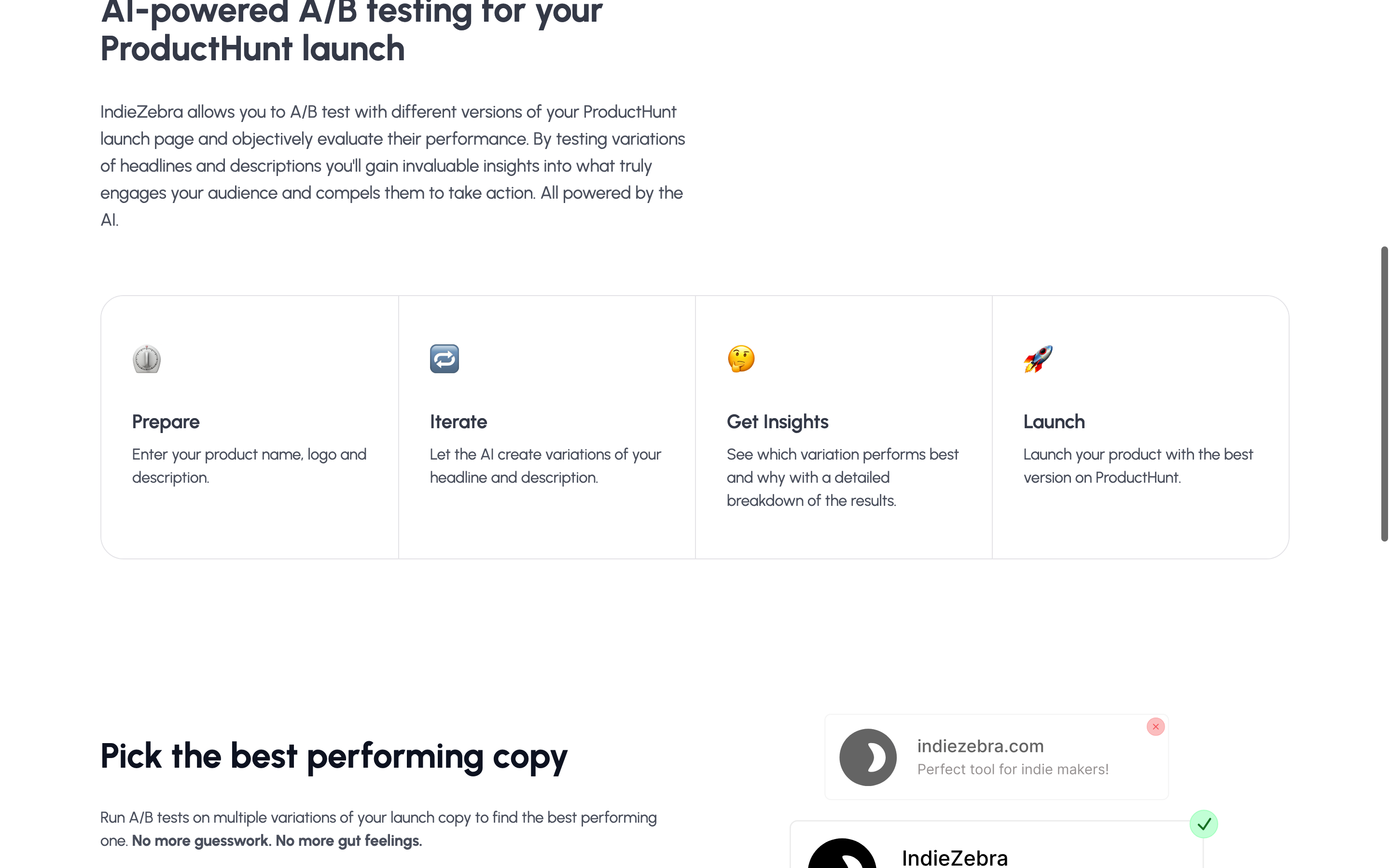 Screenshot of Indiezebra