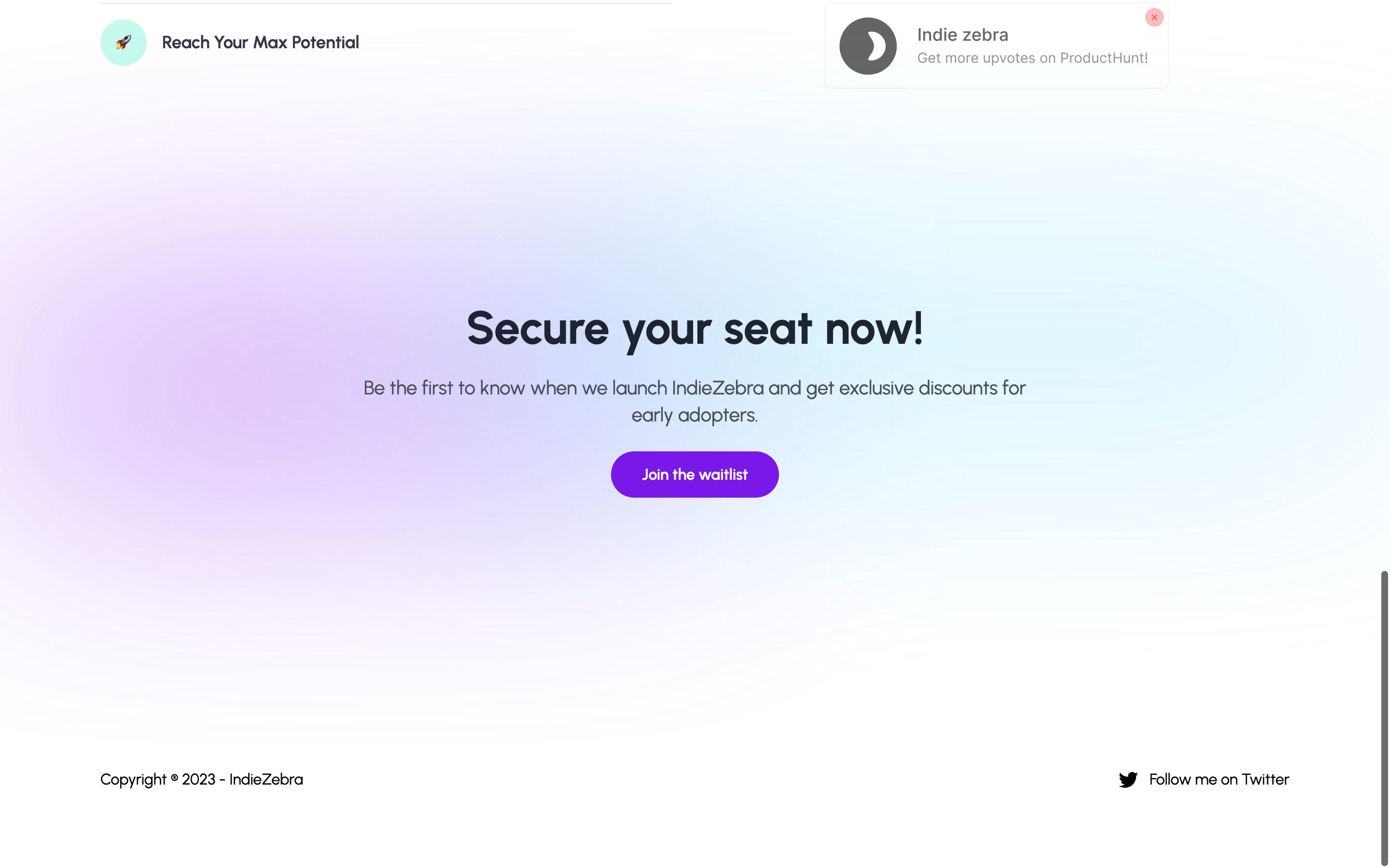 Screenshot of Indiezebra