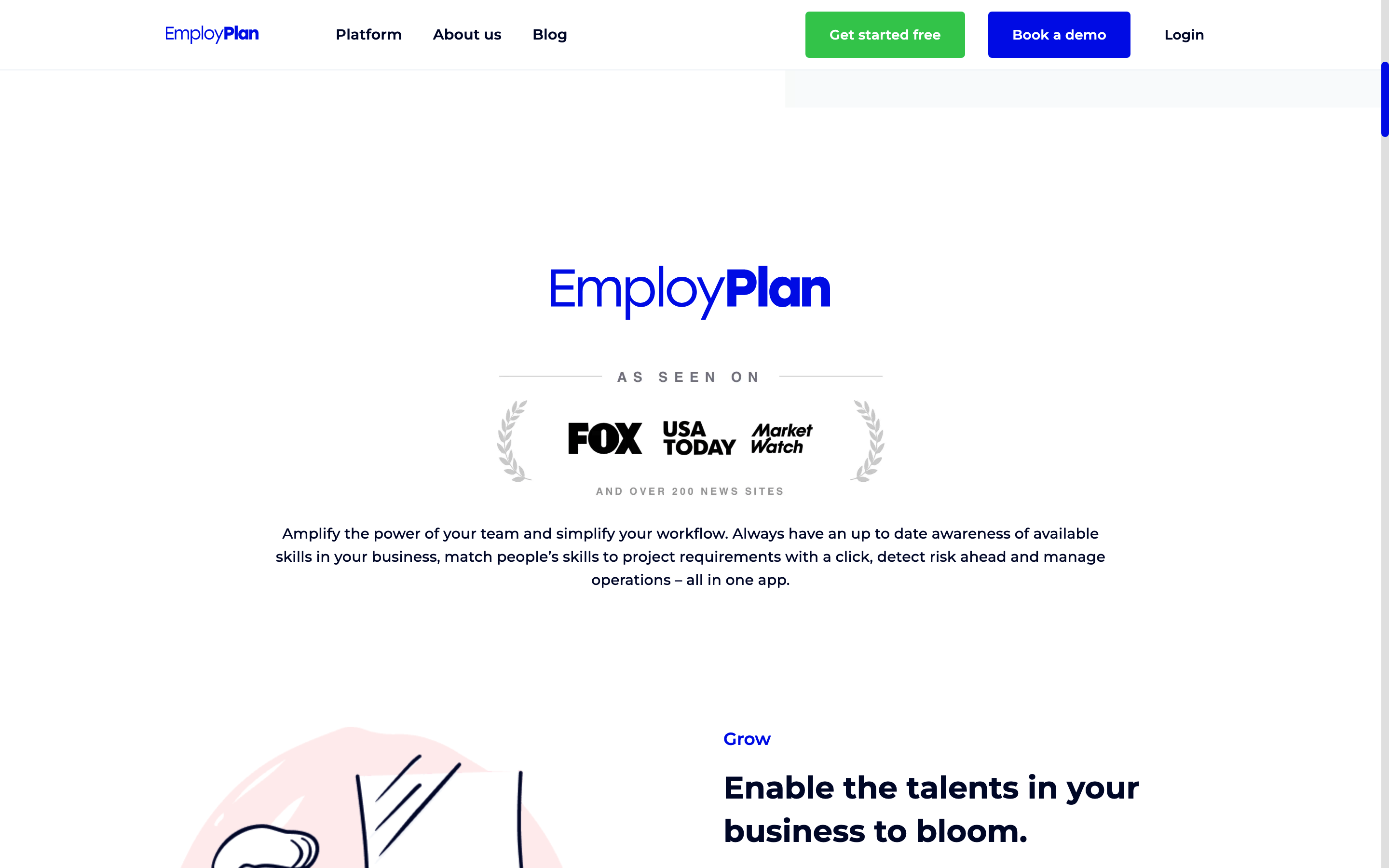 Screenshot of Employplan