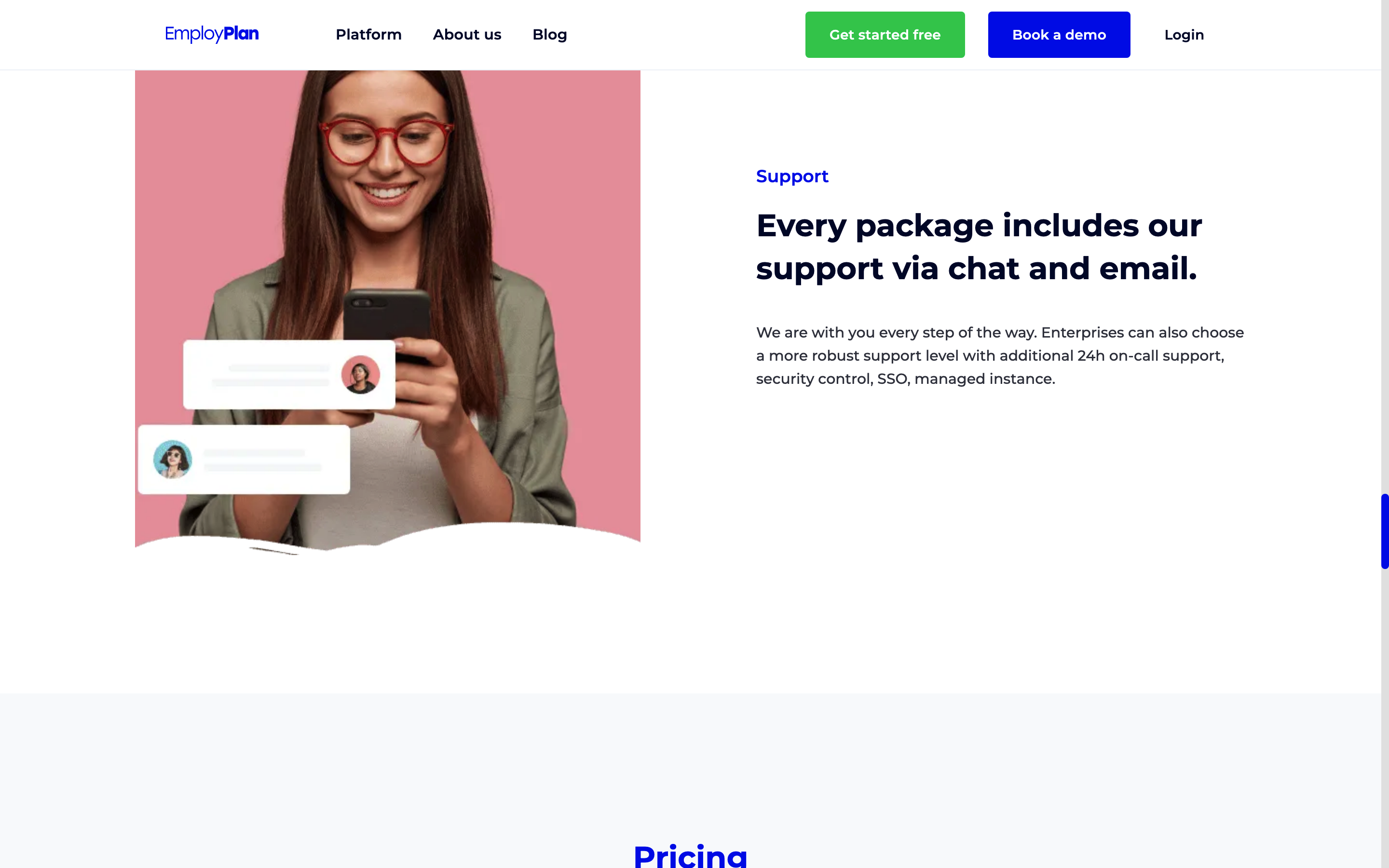 Screenshot of Employplan