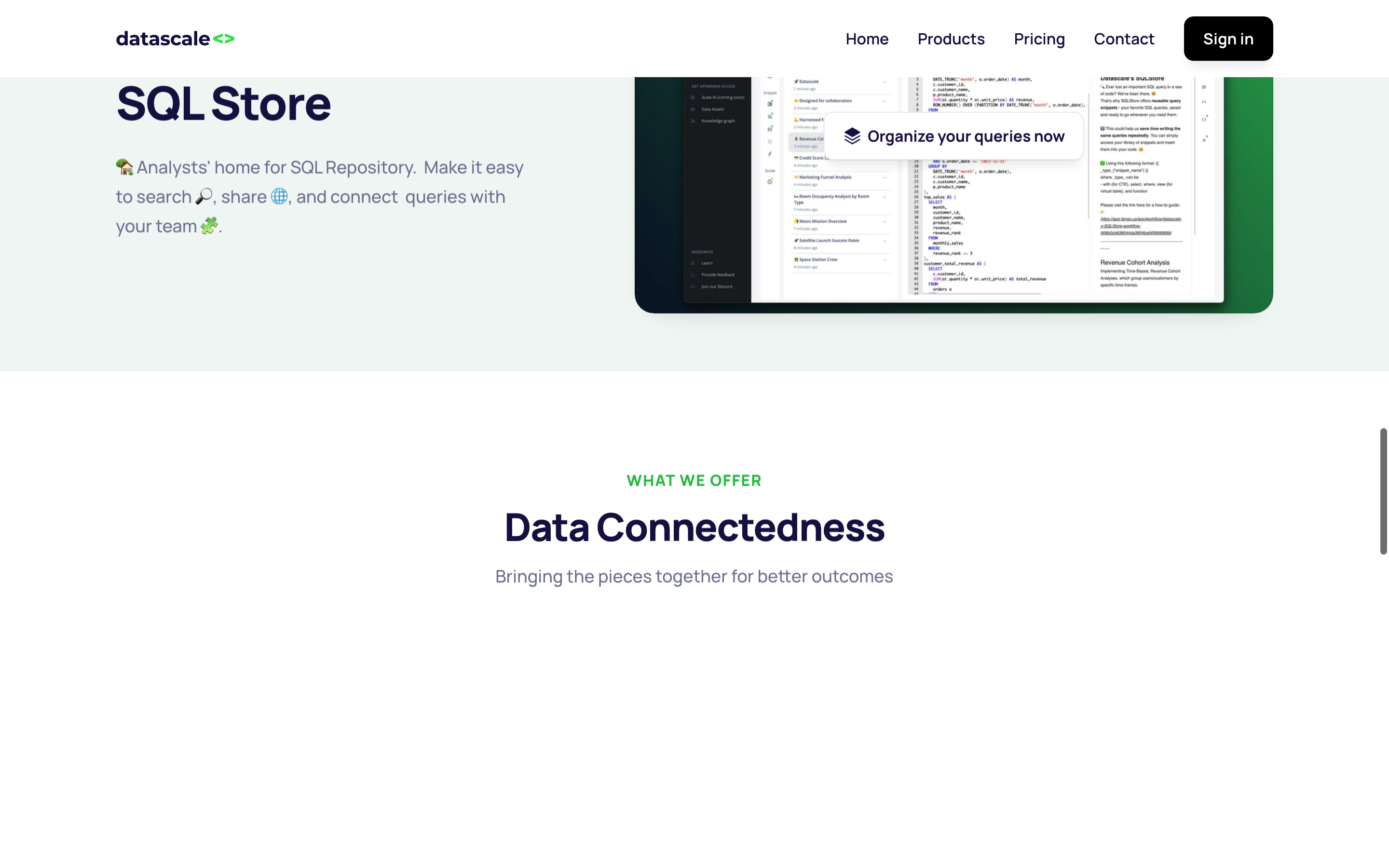 Screenshot of Datascale