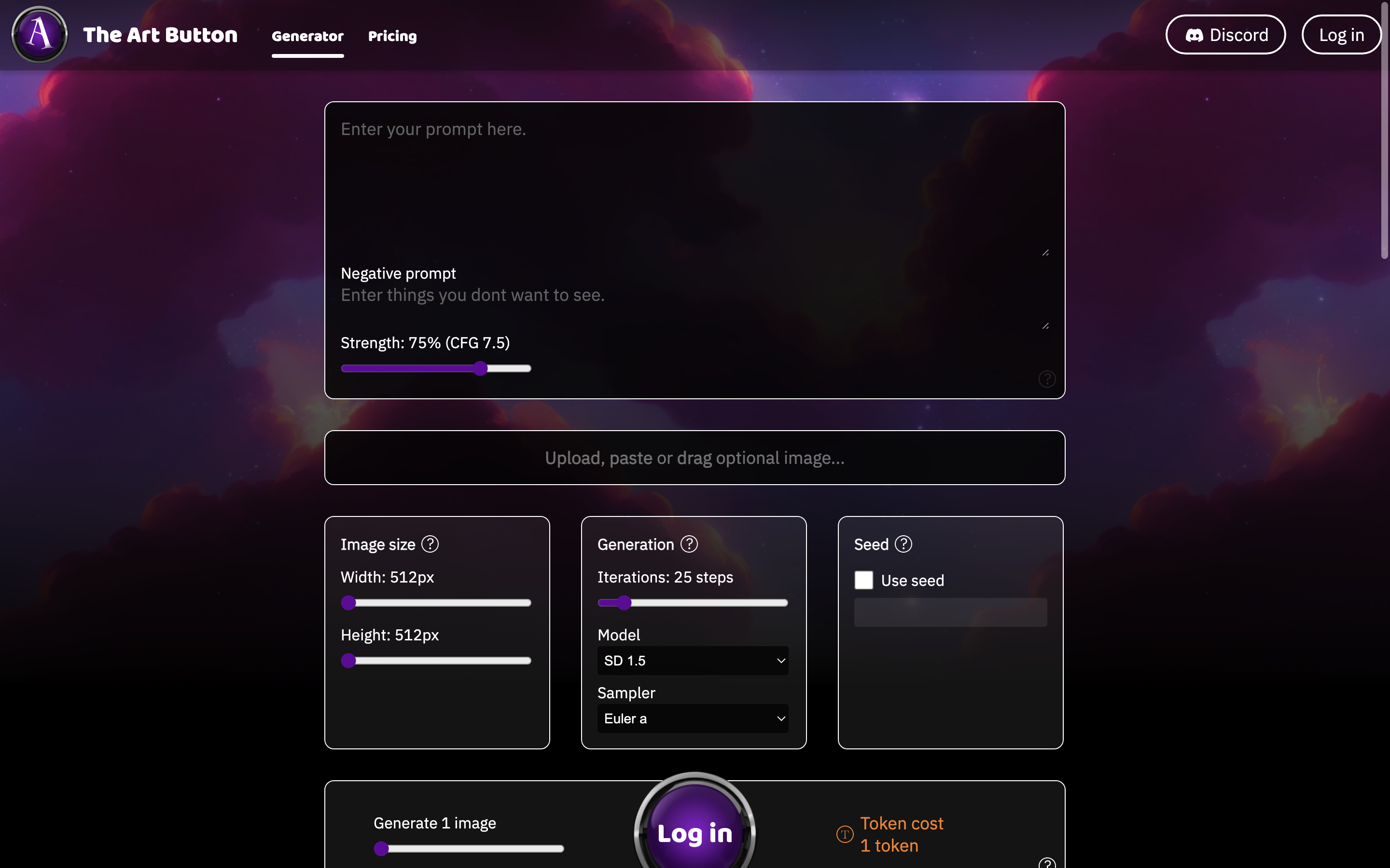 Screenshot of The Art Button