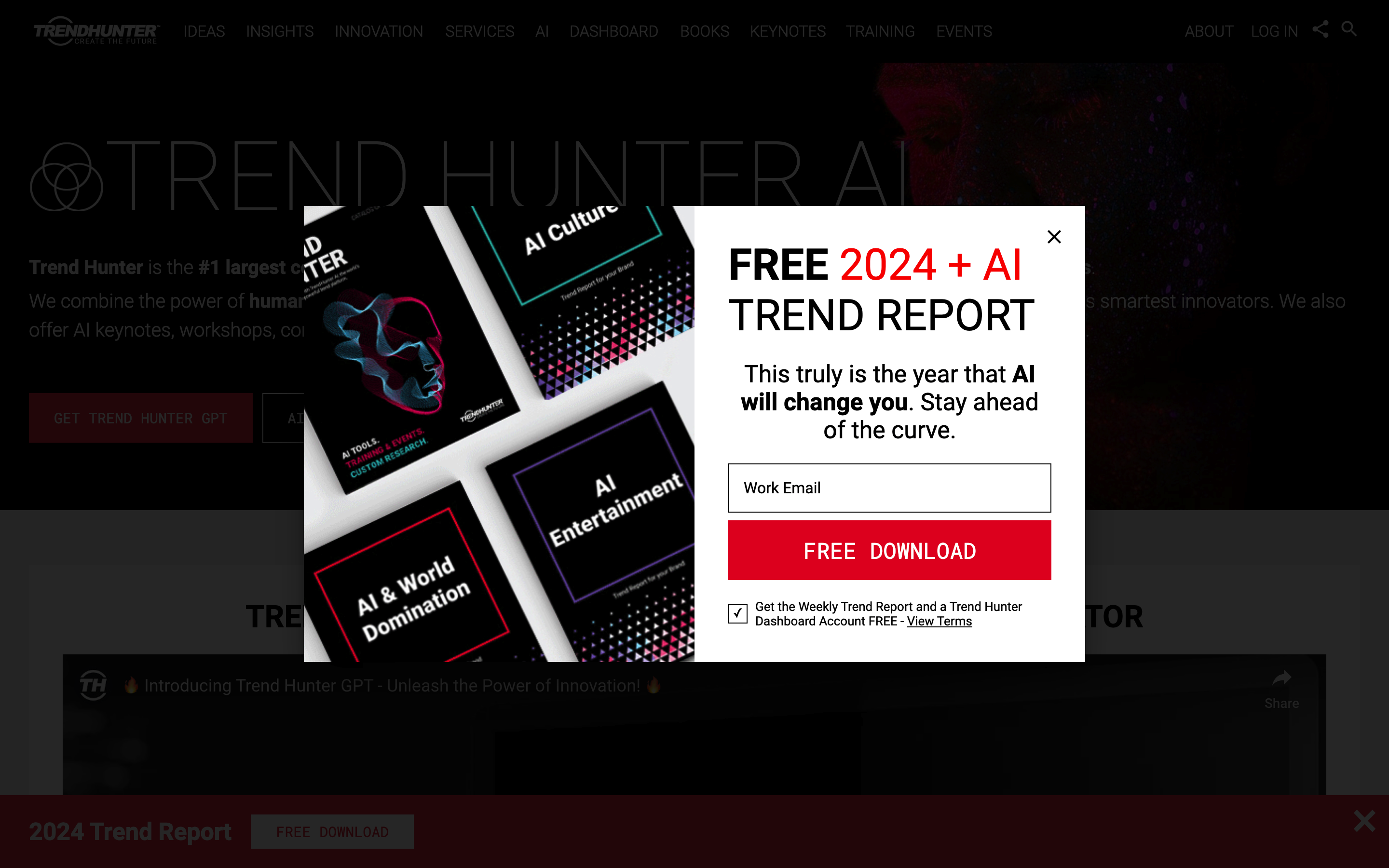 Screenshot of Trend Hunter