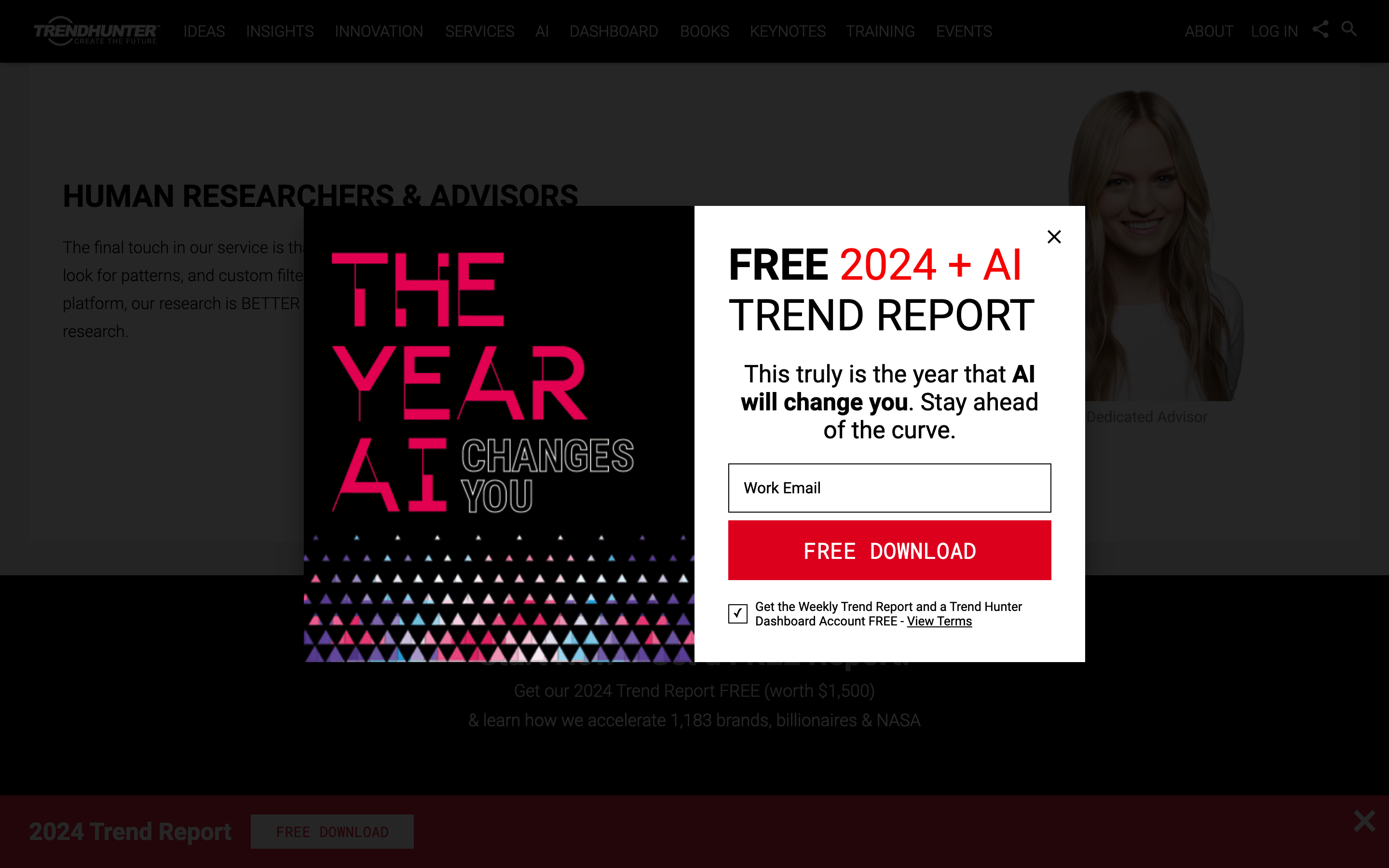 Screenshot of Trend Hunter