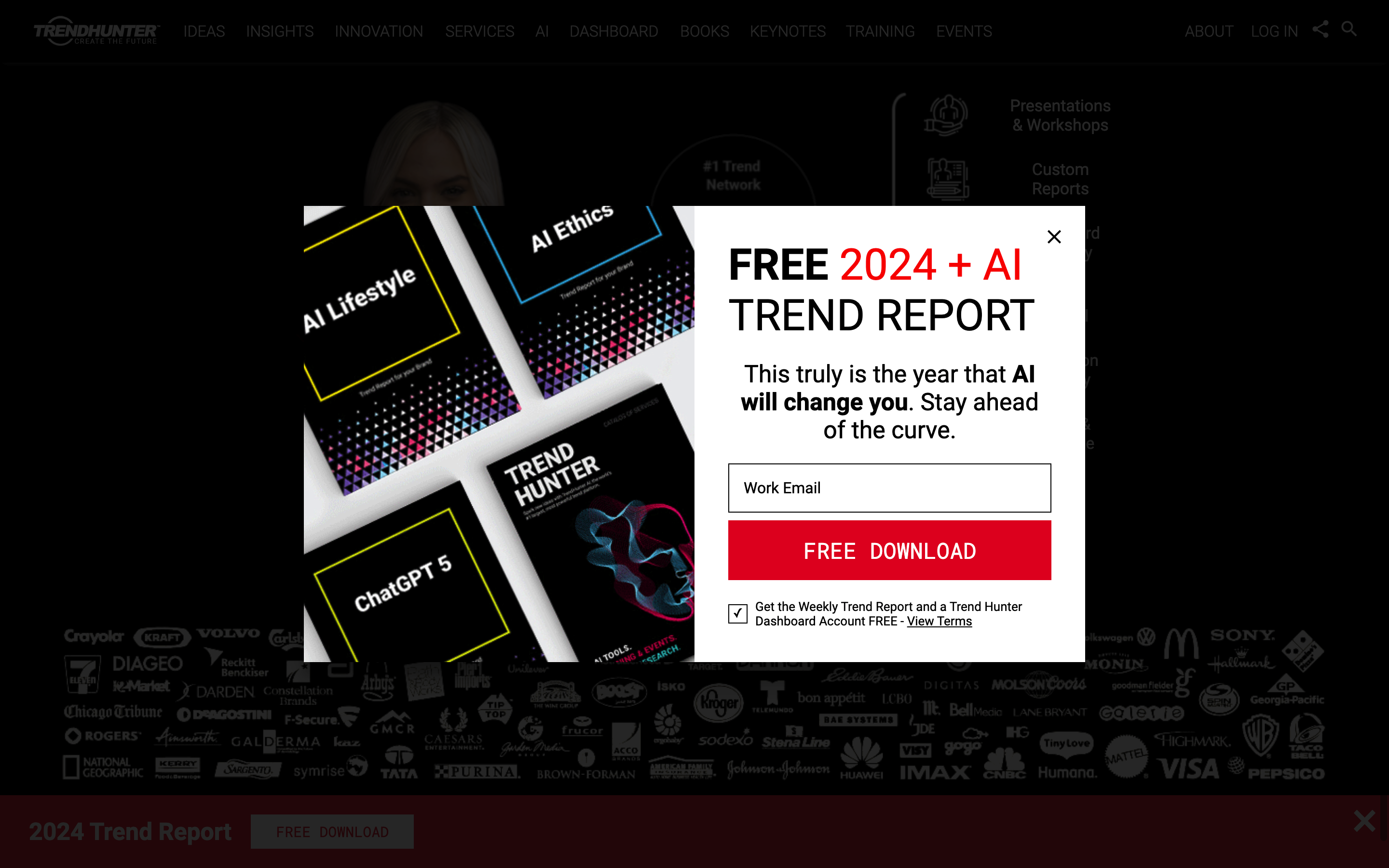 Screenshot of Trend Hunter