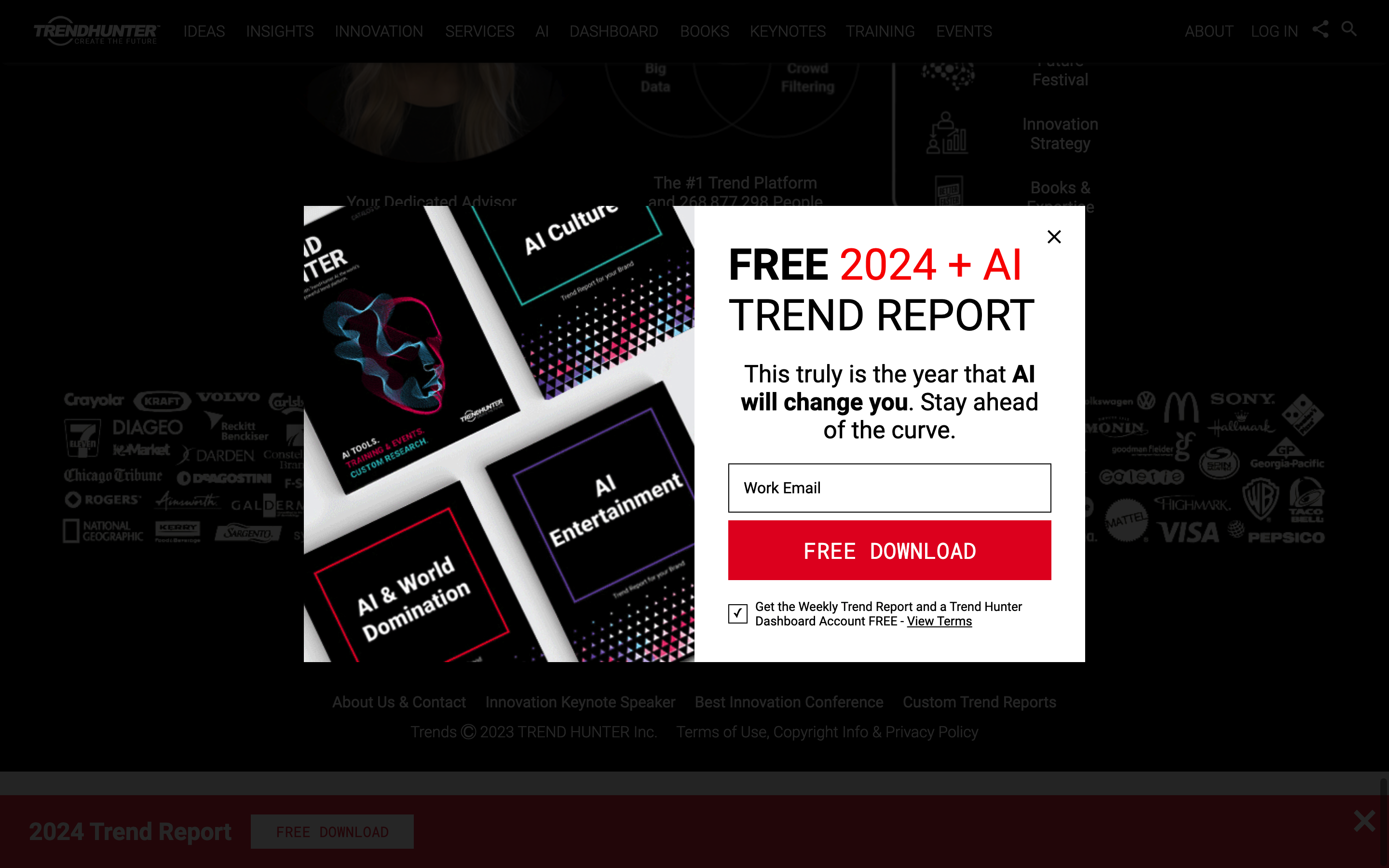 Screenshot of Trend Hunter