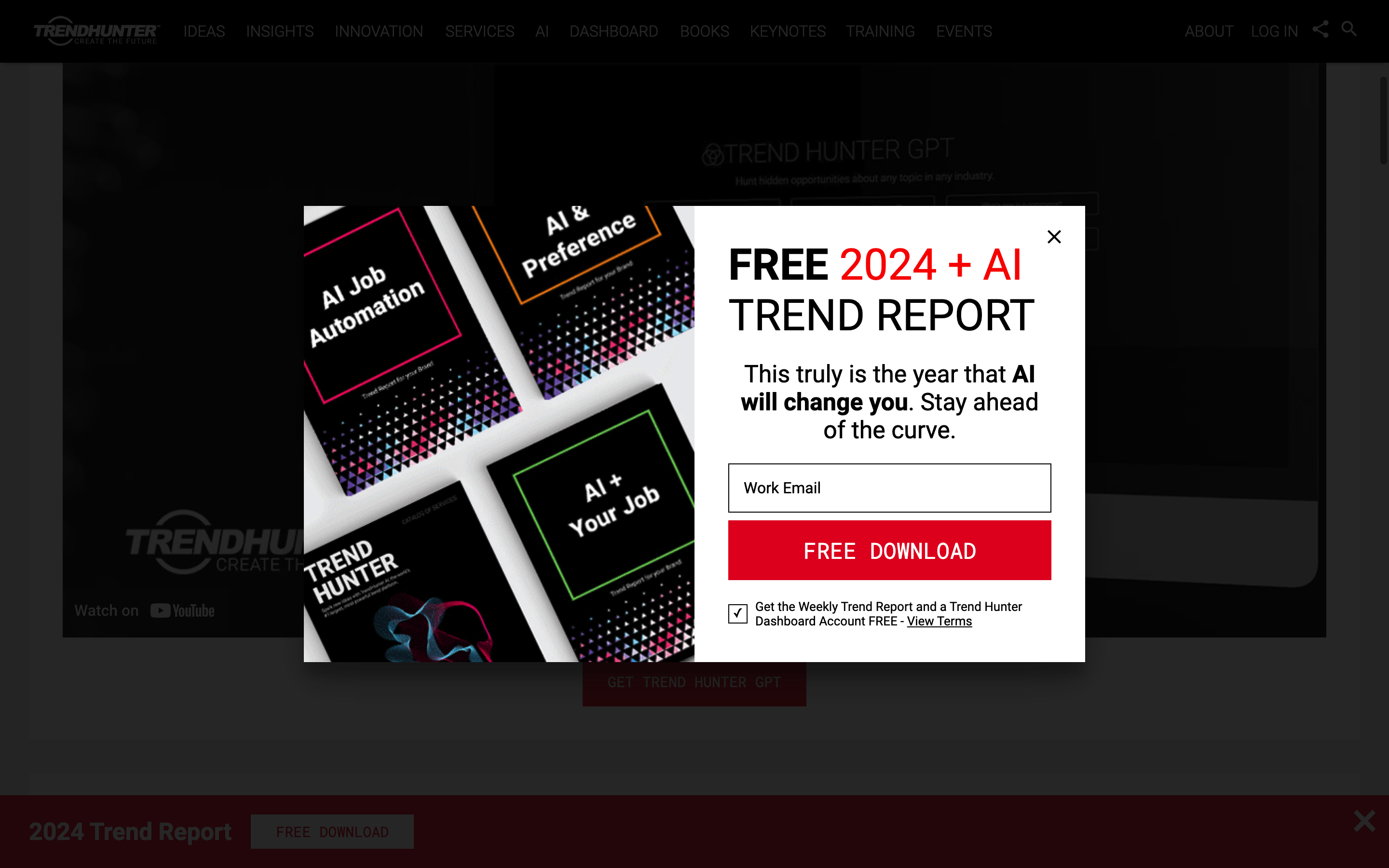 Screenshot of Trend Hunter