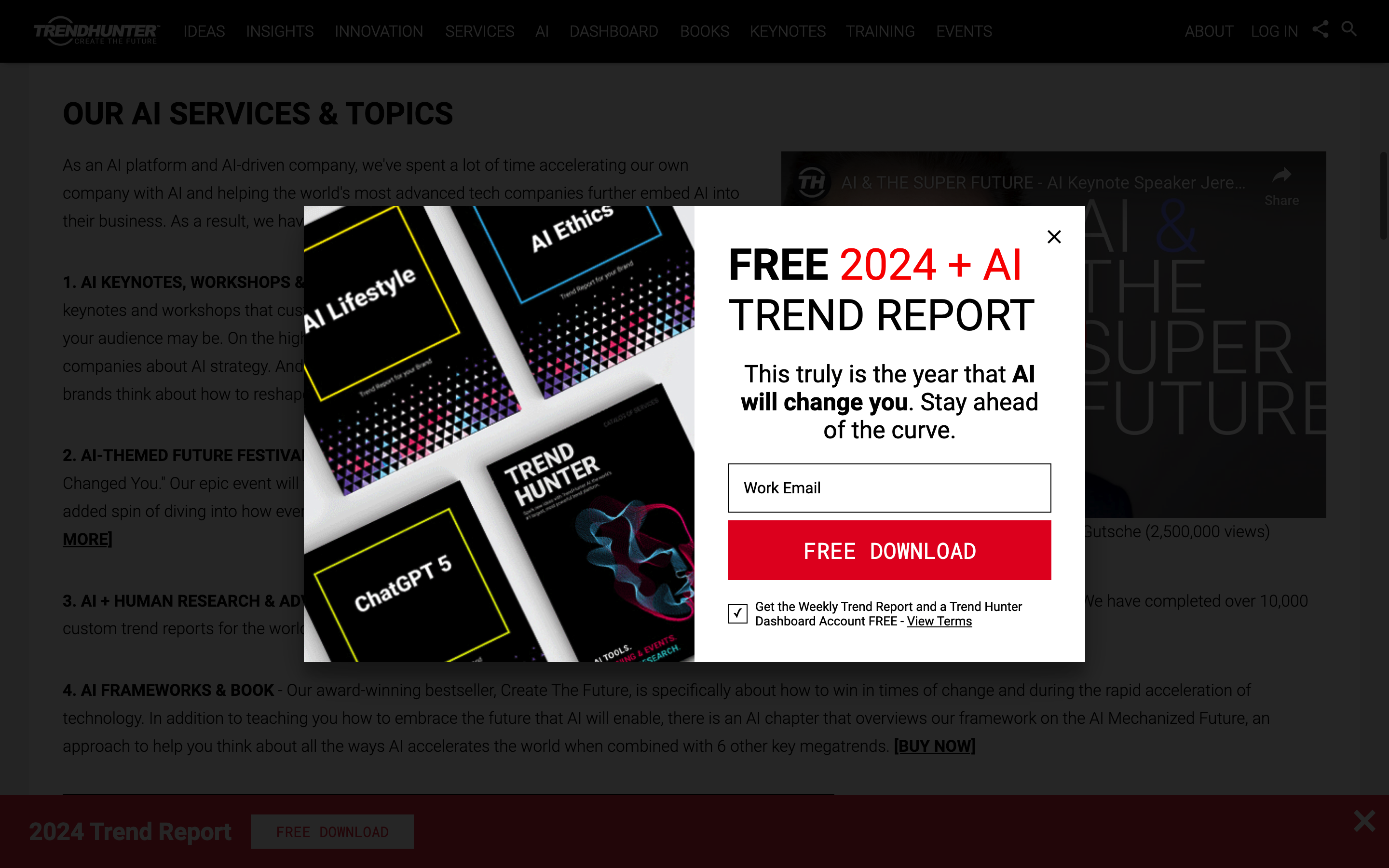 Screenshot of Trend Hunter