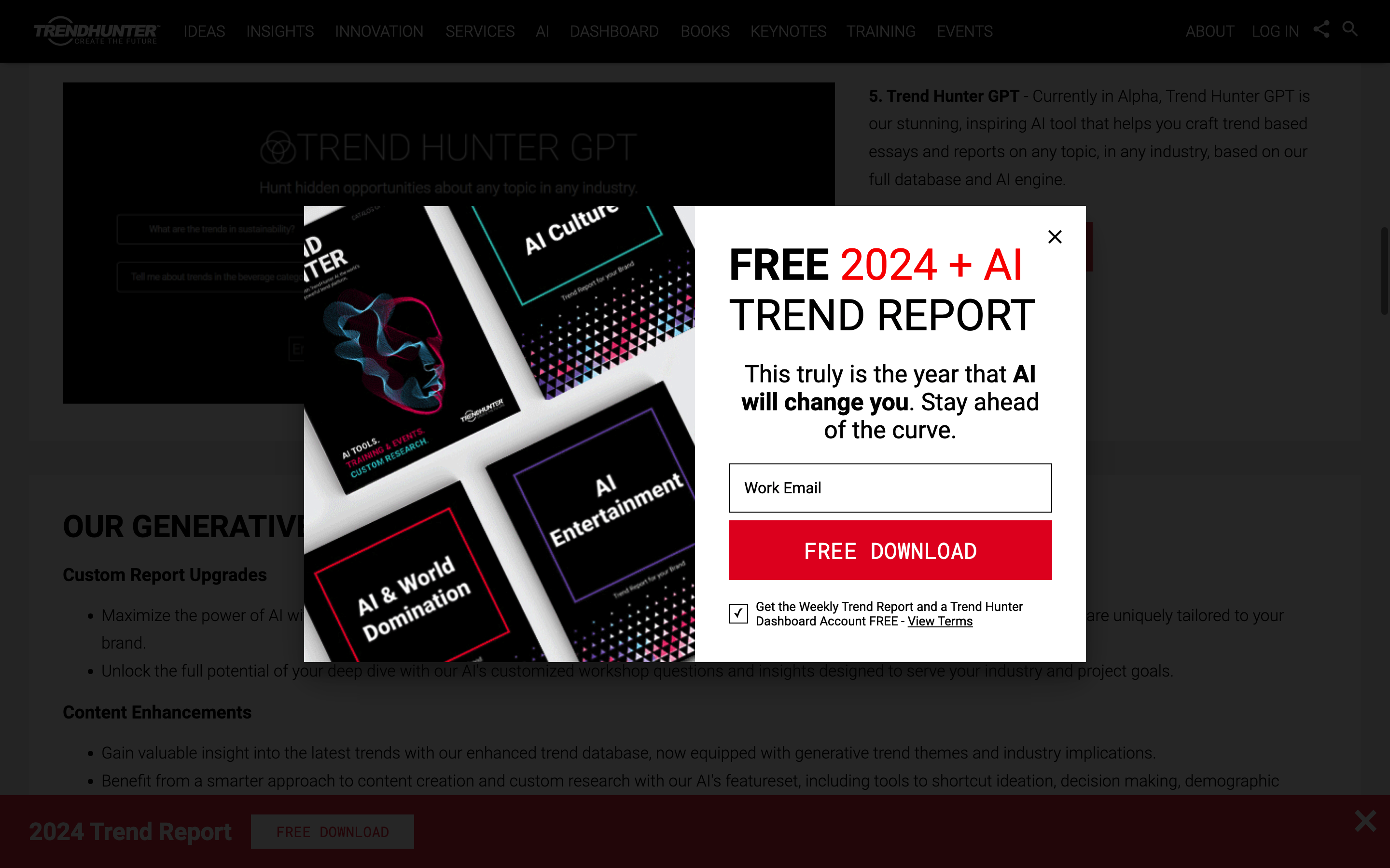 Screenshot of Trend Hunter